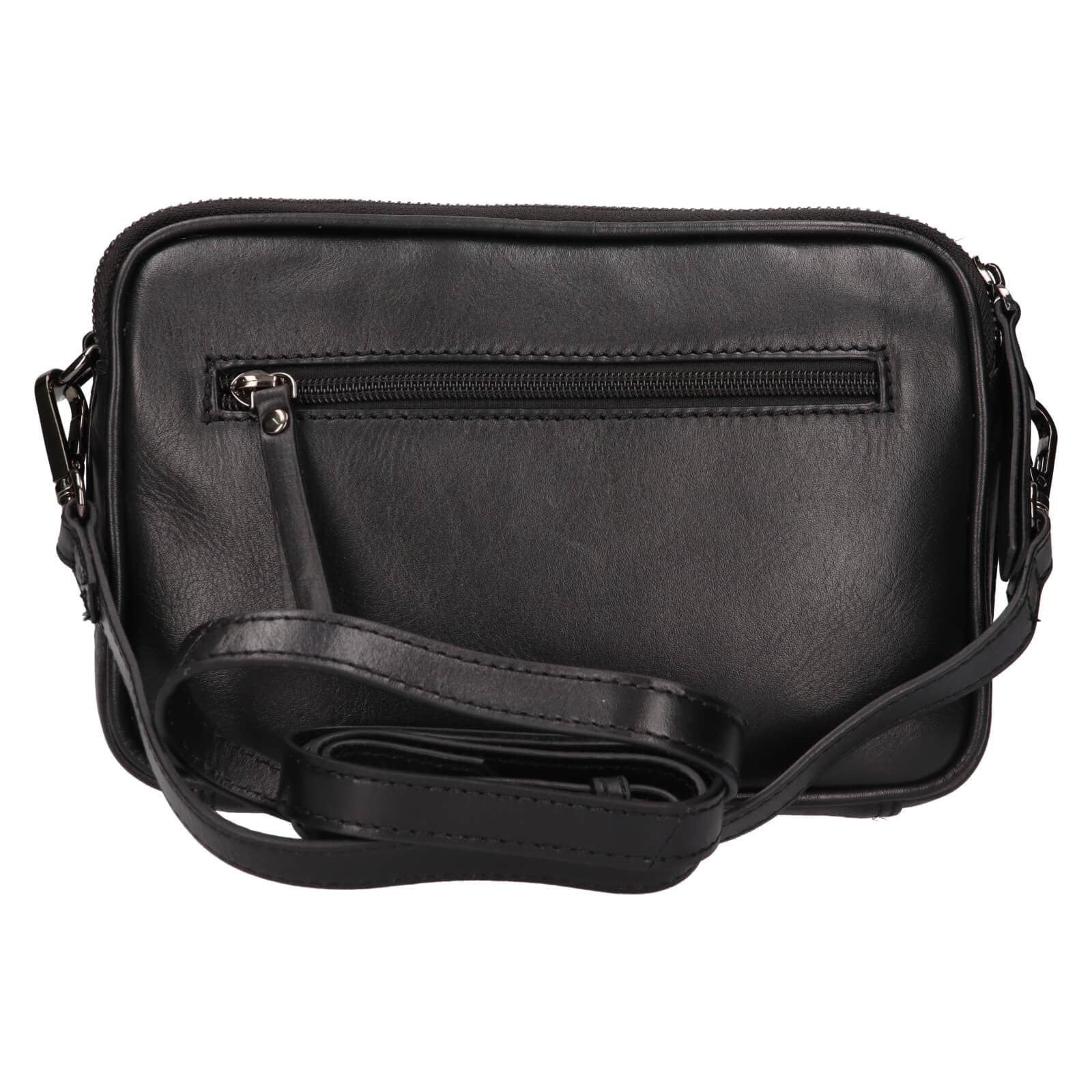 Kožená crossbody kabelka Lagen Bruna, černá 3