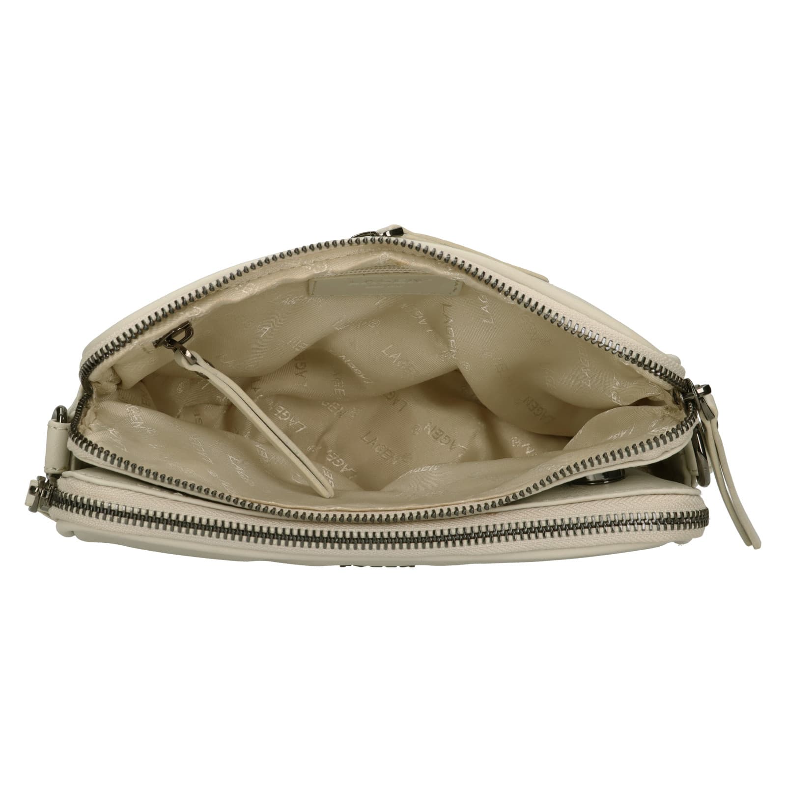 Kožená crossbody kabelka Lagen Bruna, šedá 5