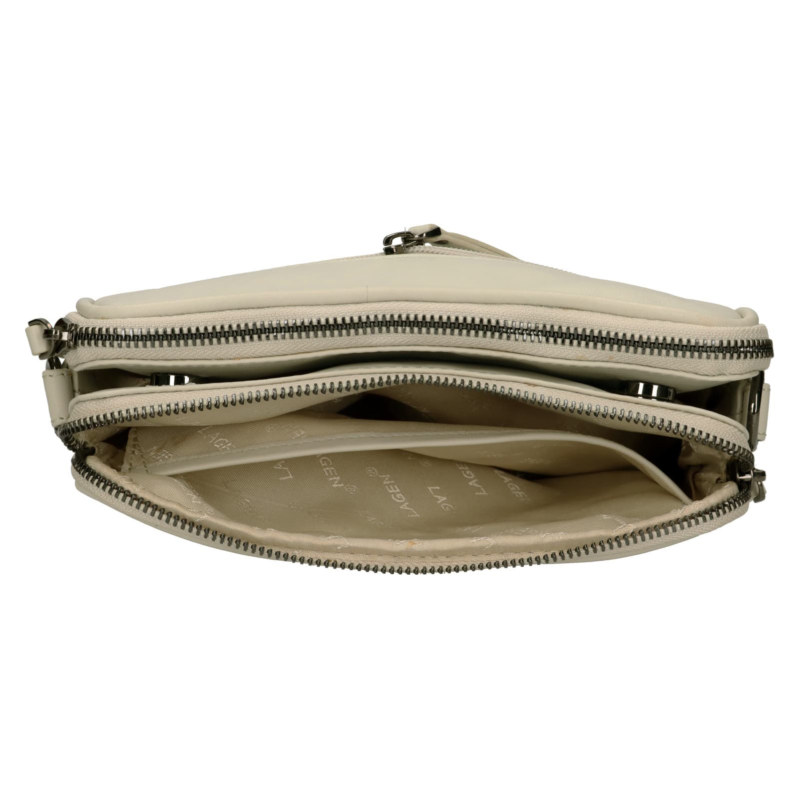 Kožená crossbody kabelka Lagen Bruna, šedá 6