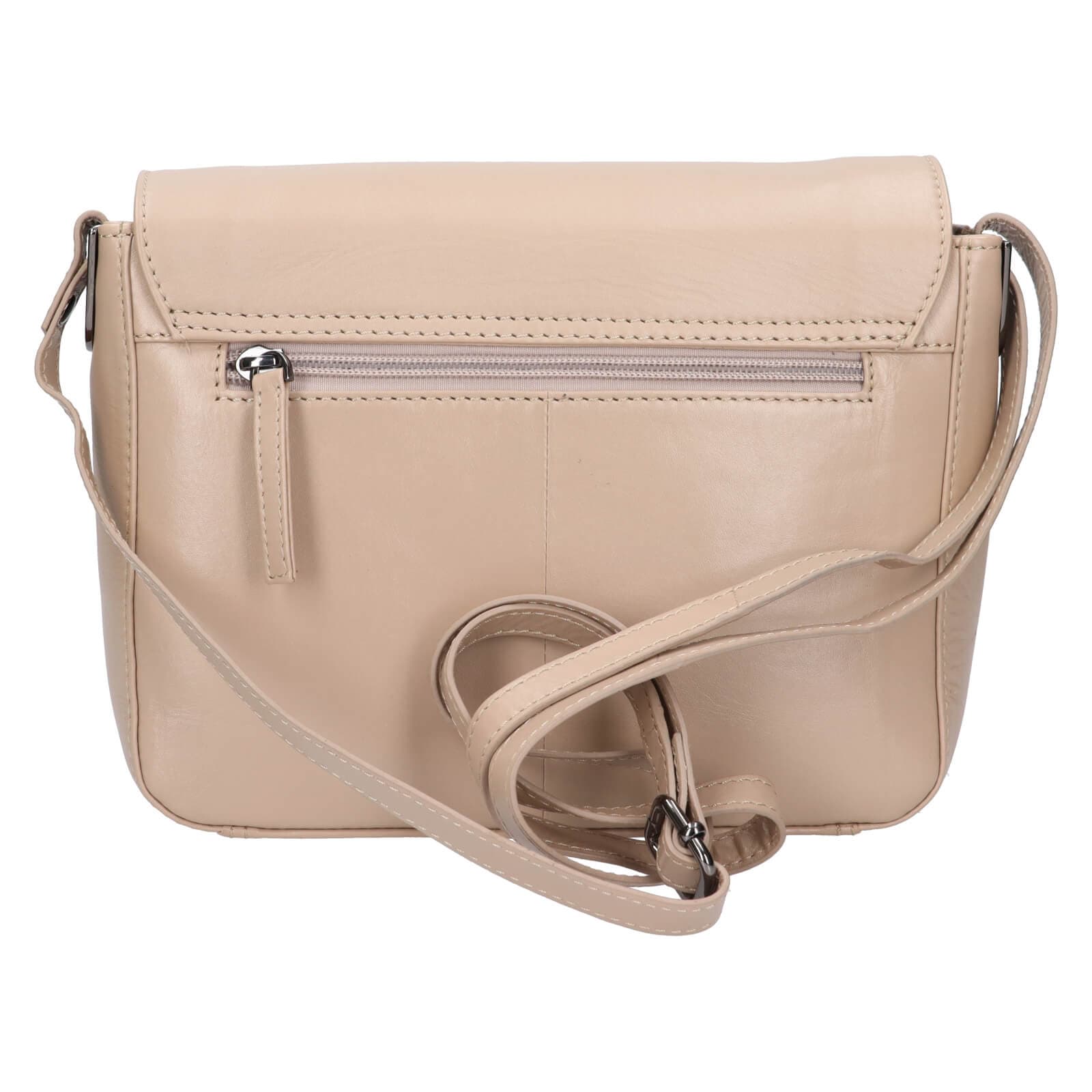 Kožená crossbody kabelka Lagen Susana, béžová 2