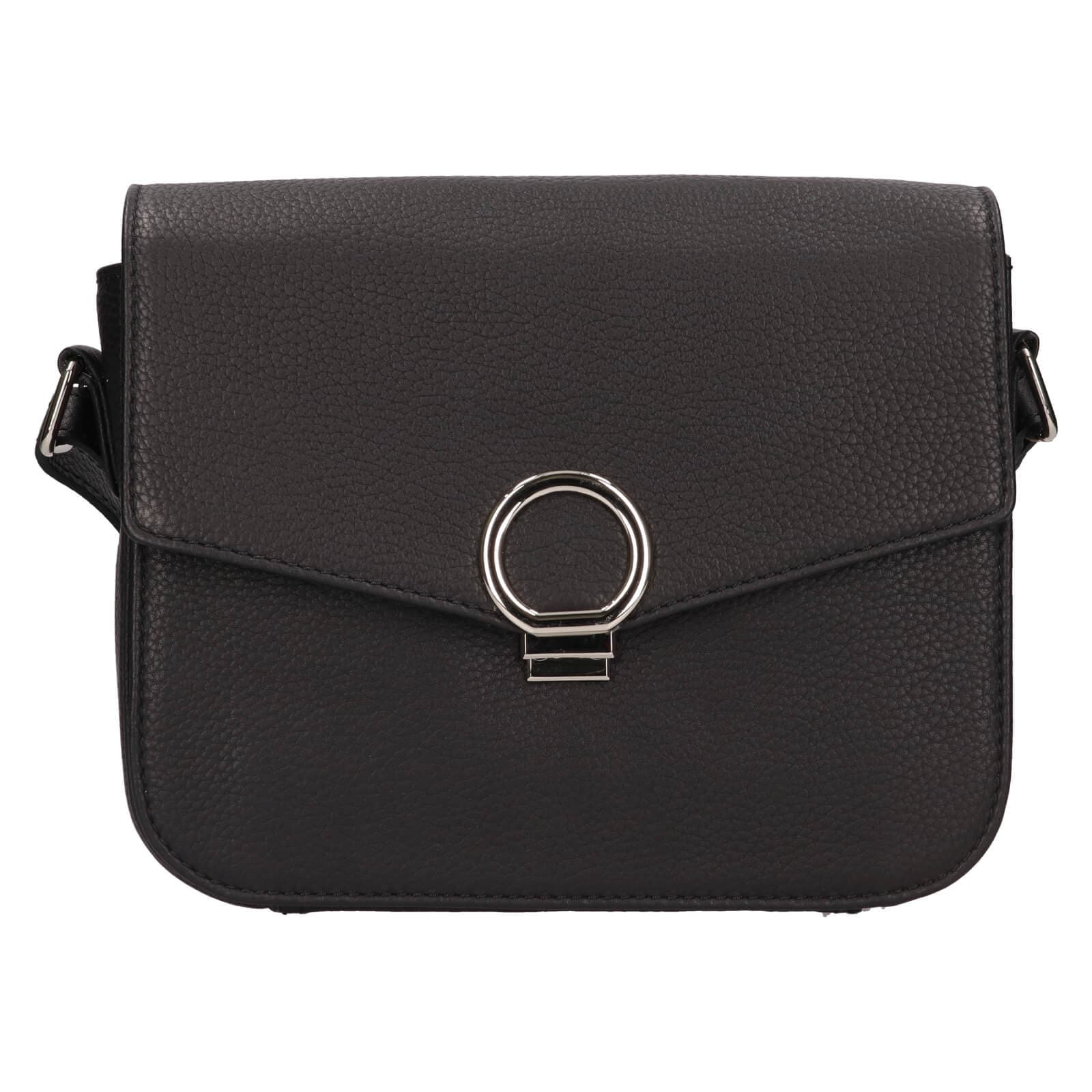 Kožená crossbody kabelka Lagen Simoa, černá