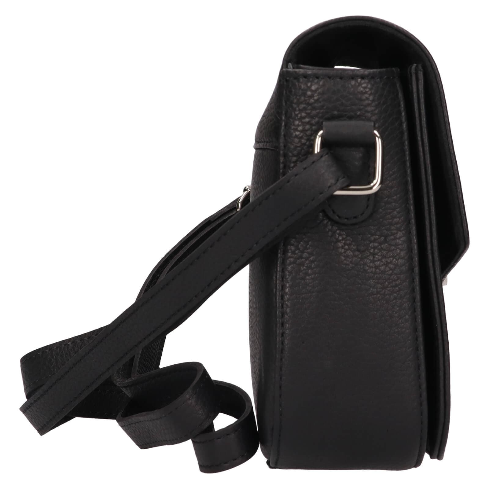 Kožená crossbody kabelka Lagen Simoa, černá 4