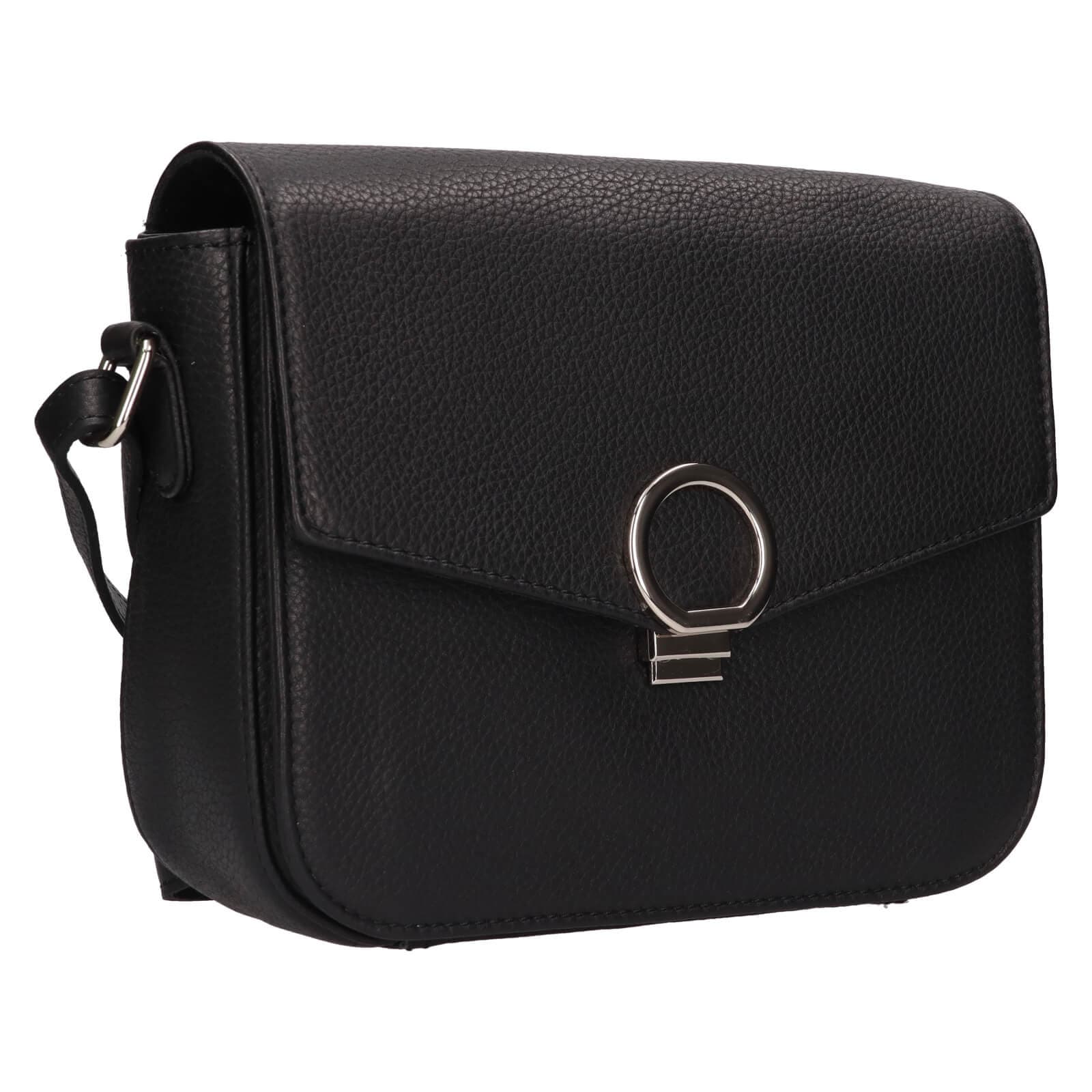 Kožená crossbody kabelka Lagen Simoa, černá 2