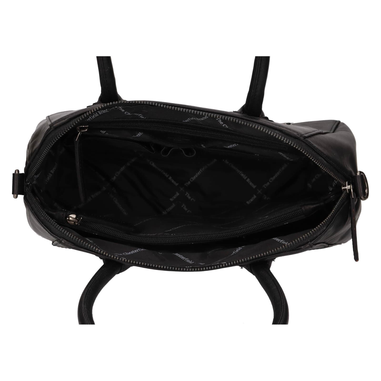 Kožená kabelka The Chesterfield Brand Magda, černá 5