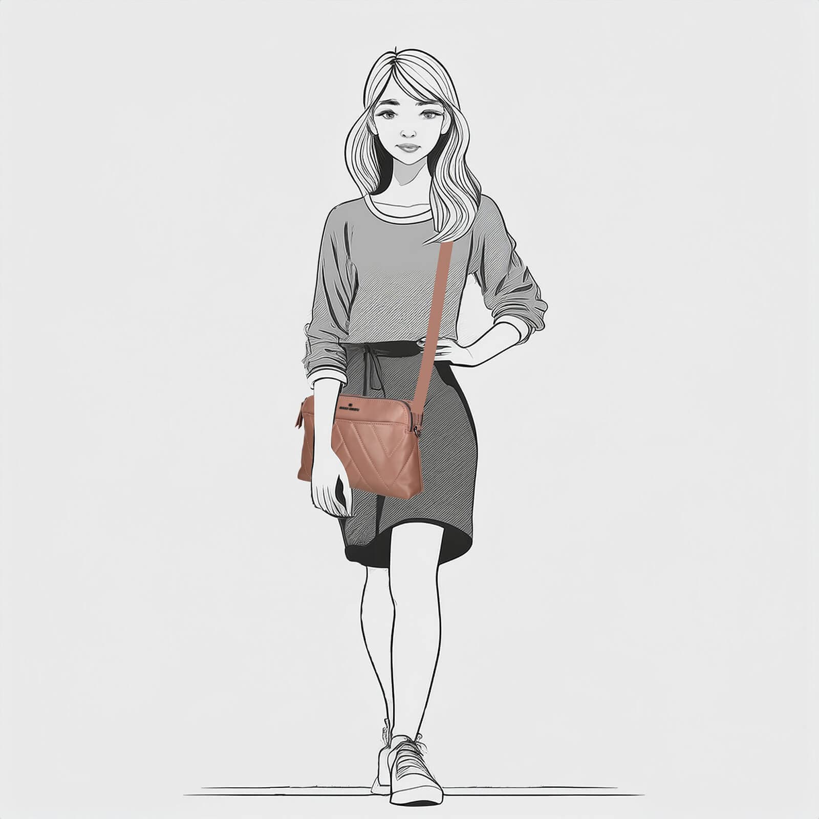 Crossbody kabelka Enrico Benetti Evie, růžová 5