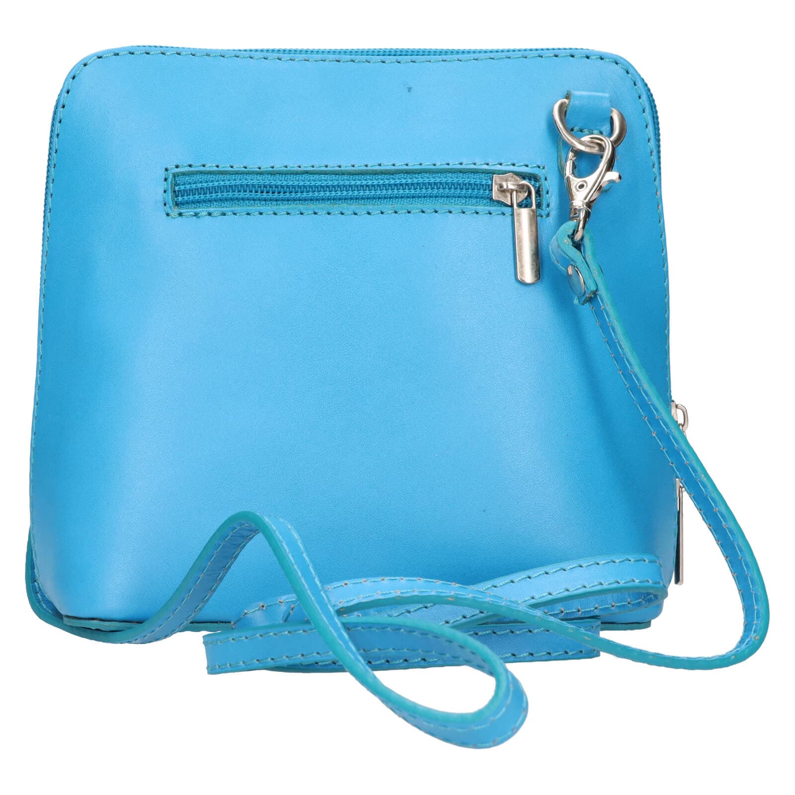 Kožená crossbody kabelka Italia Sima, modrá 3