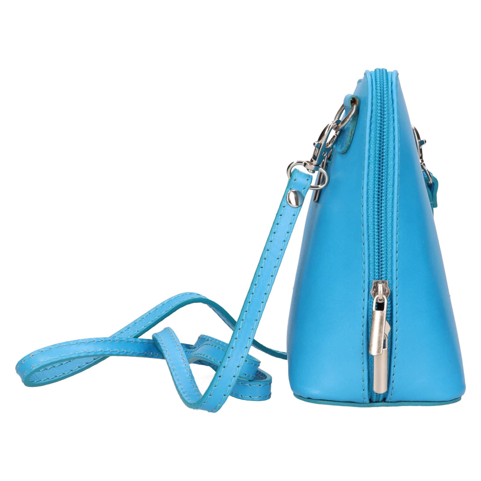 Kožená crossbody kabelka Italia Sima, modrá 4