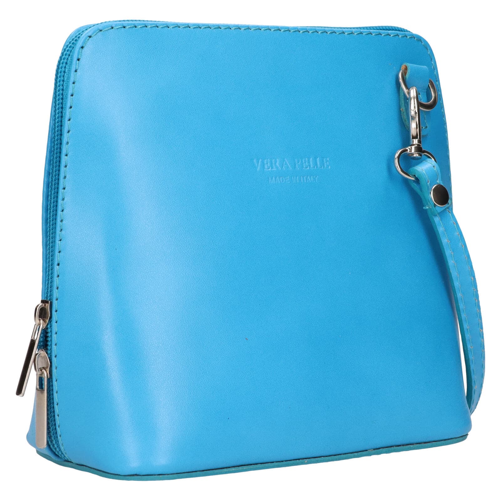 Kožená crossbody kabelka Italia Sima, modrá 2