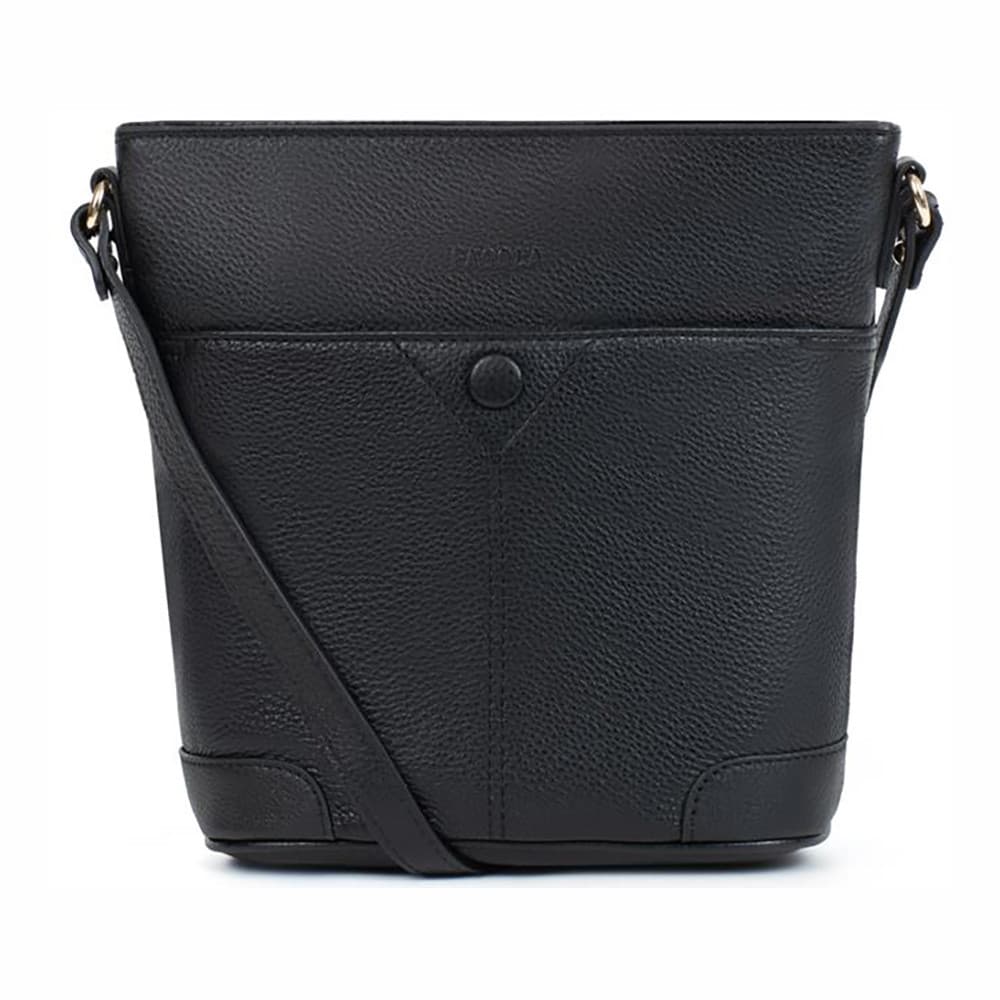 Kožená crossbody kabelka Fagola Matilde, černá