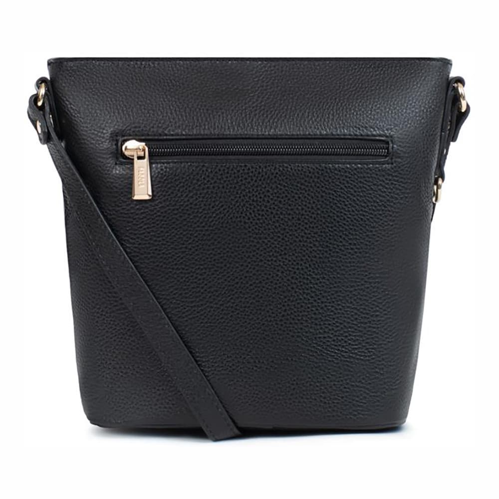Kožená crossbody kabelka Fagola Matilde, černá 3