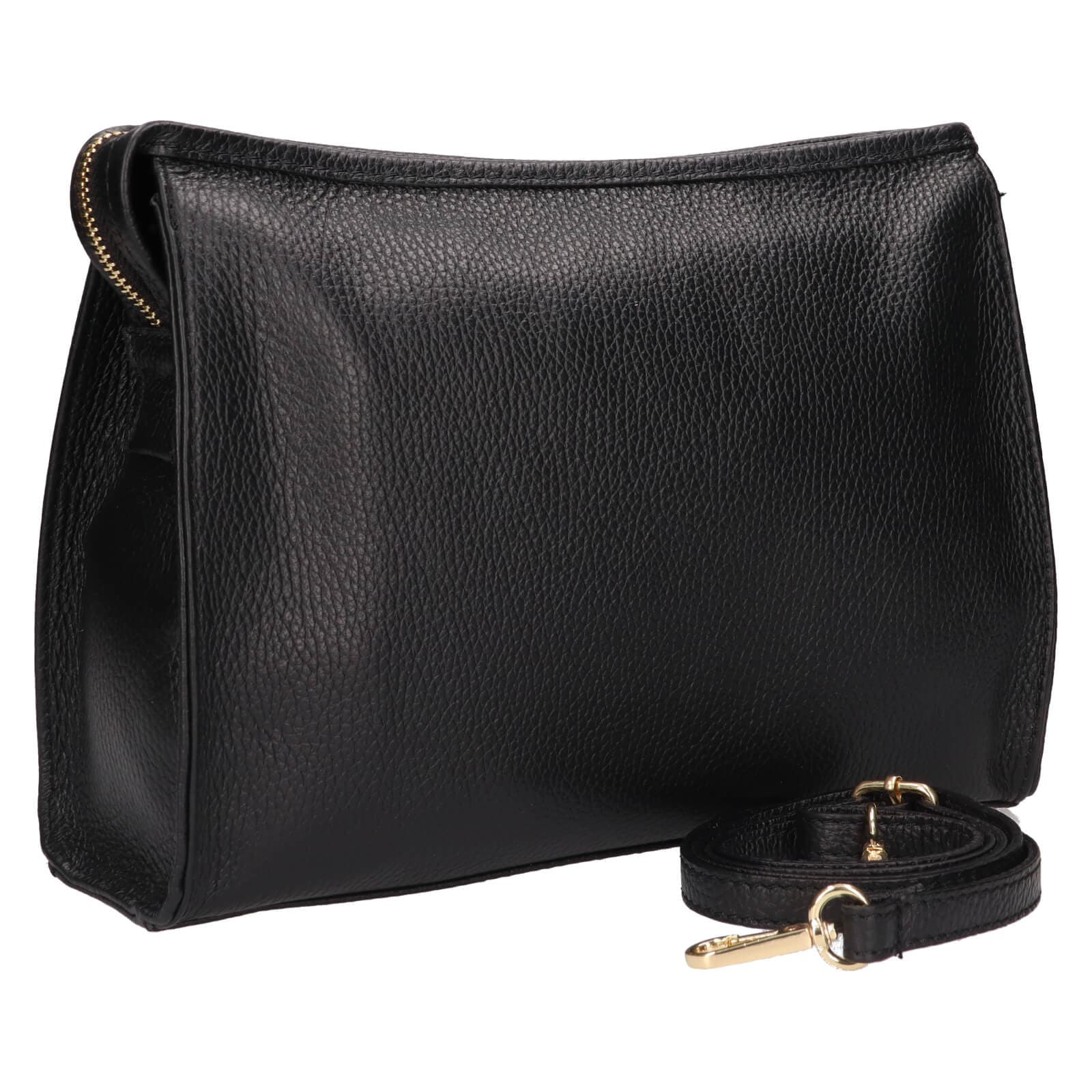 Kožená crossbody kabelka Italia Gisell, černá 2
