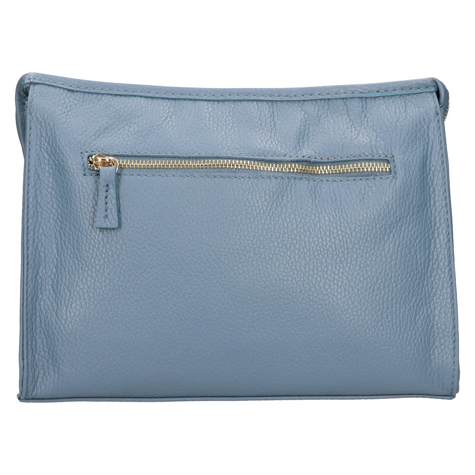 Kožená crossbody kabelka Italia Gisell, modrá 3