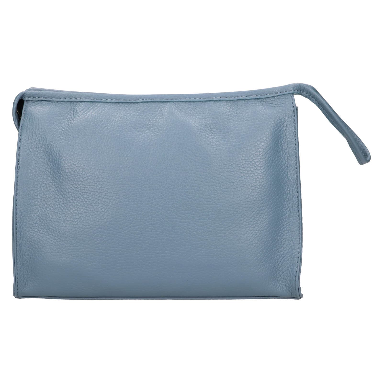 Kožená crossbody kabelka Italia Gisell, modrá 5