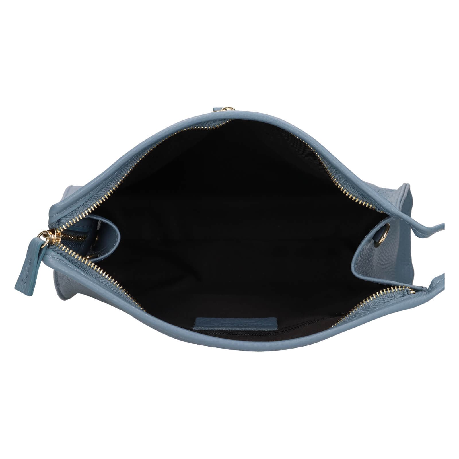 Kožená crossbody kabelka Italia Gisell, modrá 6
