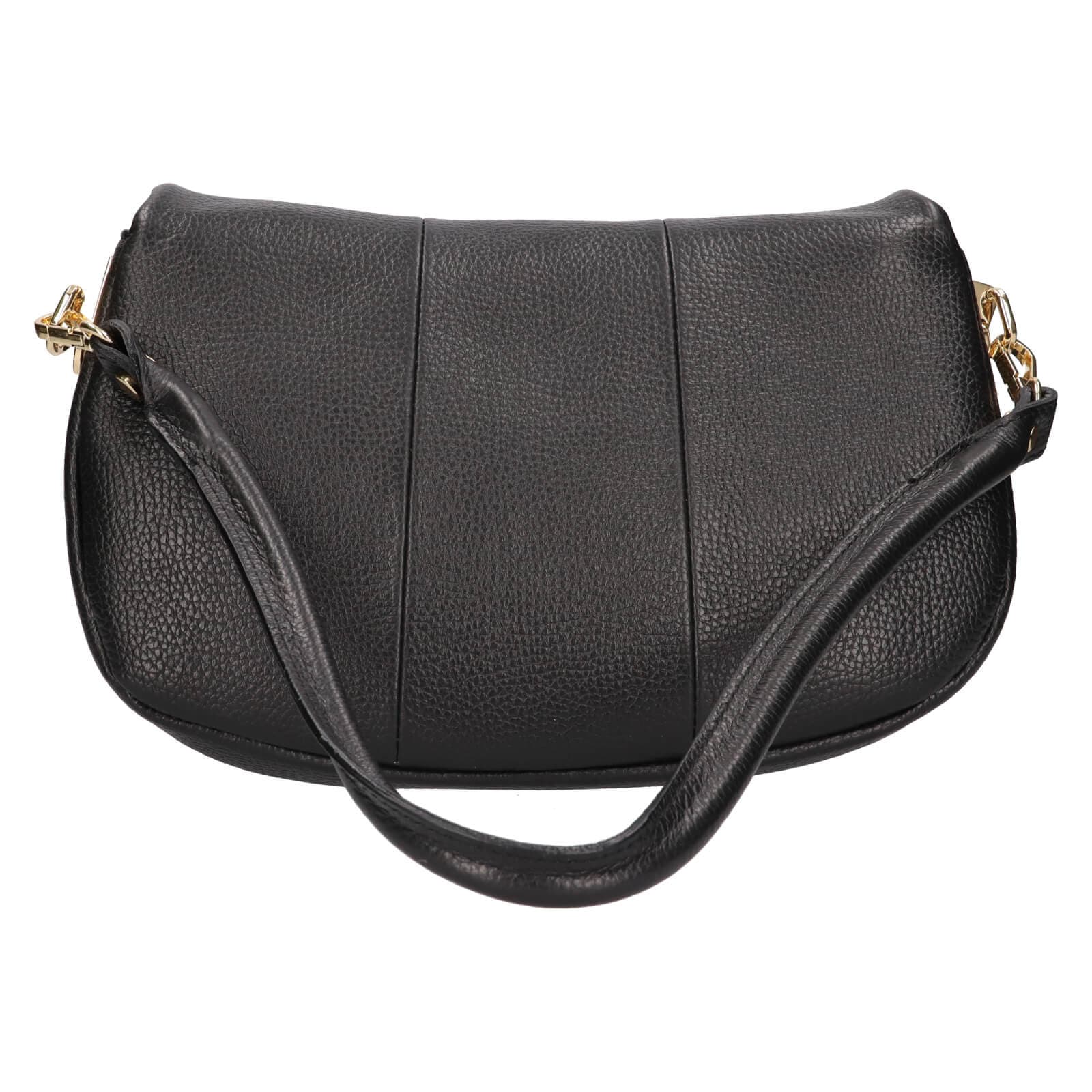 Kožená crossbody kabelka Italia Sima, černá 4