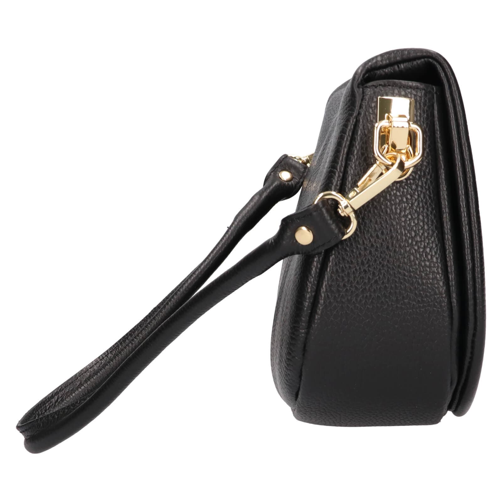 Kožená crossbody kabelka Italia Sima, černá 5