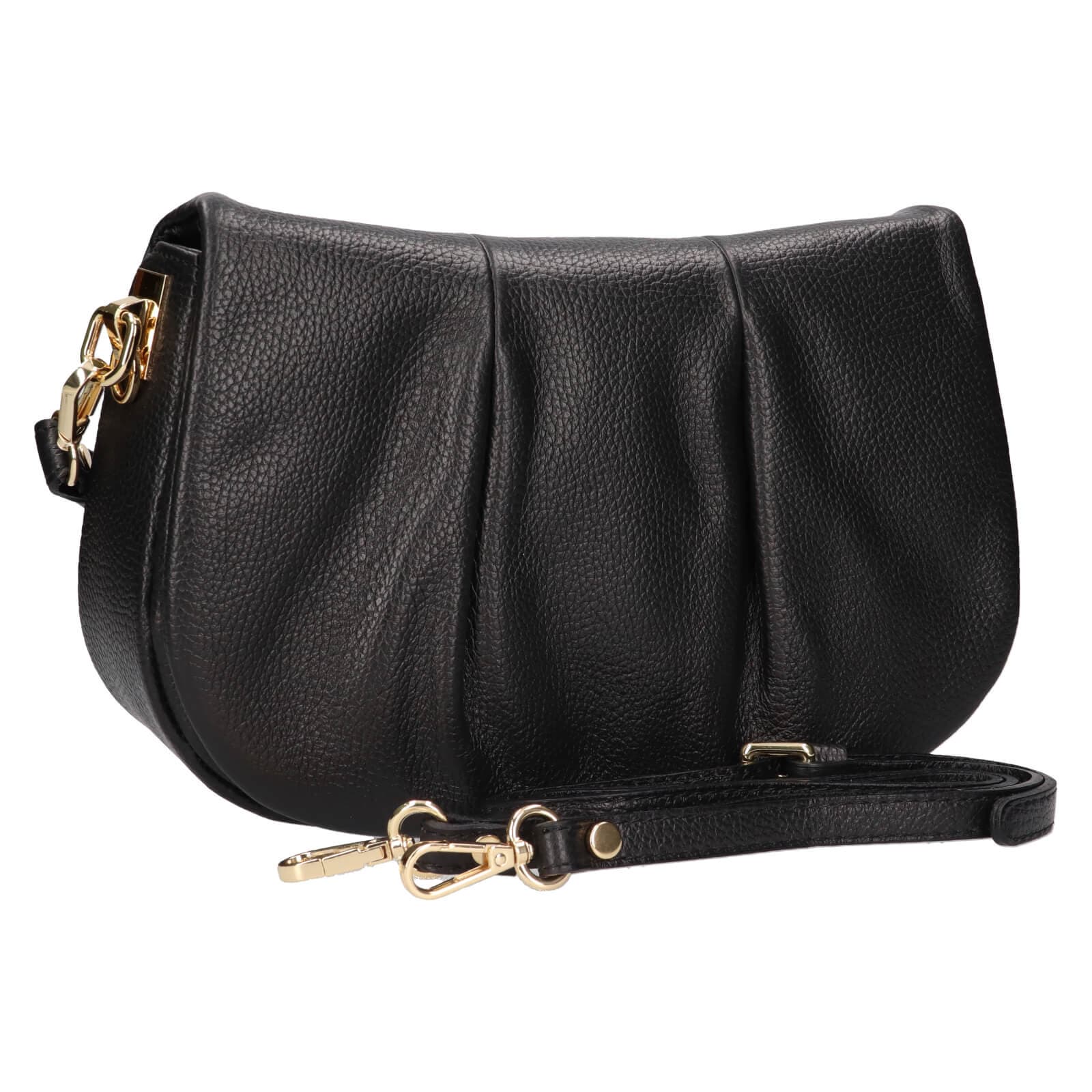 Kožená crossbody kabelka Italia Sima, černá 2