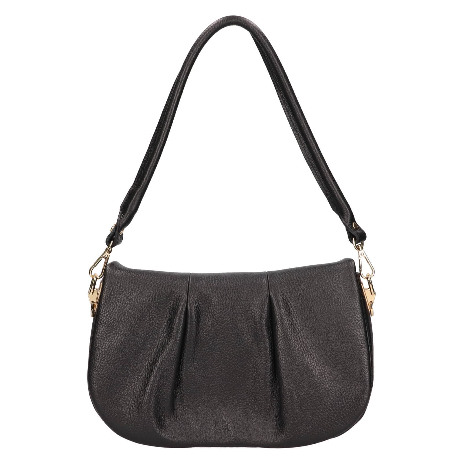 Kožená crossbody kabelka Italia Sima, černá