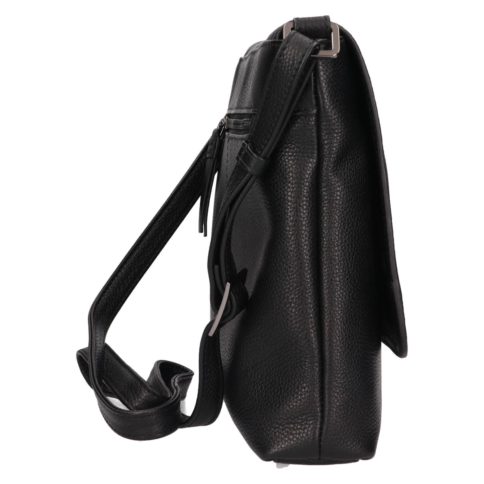 Kožená crossbody kabelka Lagen Lotte, černá 4