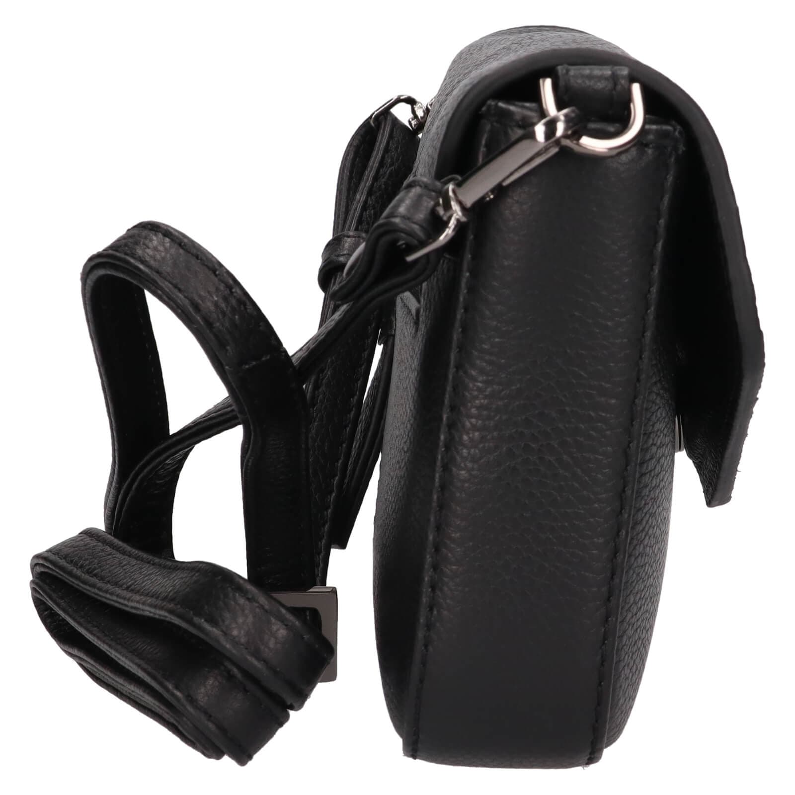 Kožená crossbody kabelka Lagen Rikke, černá 4
