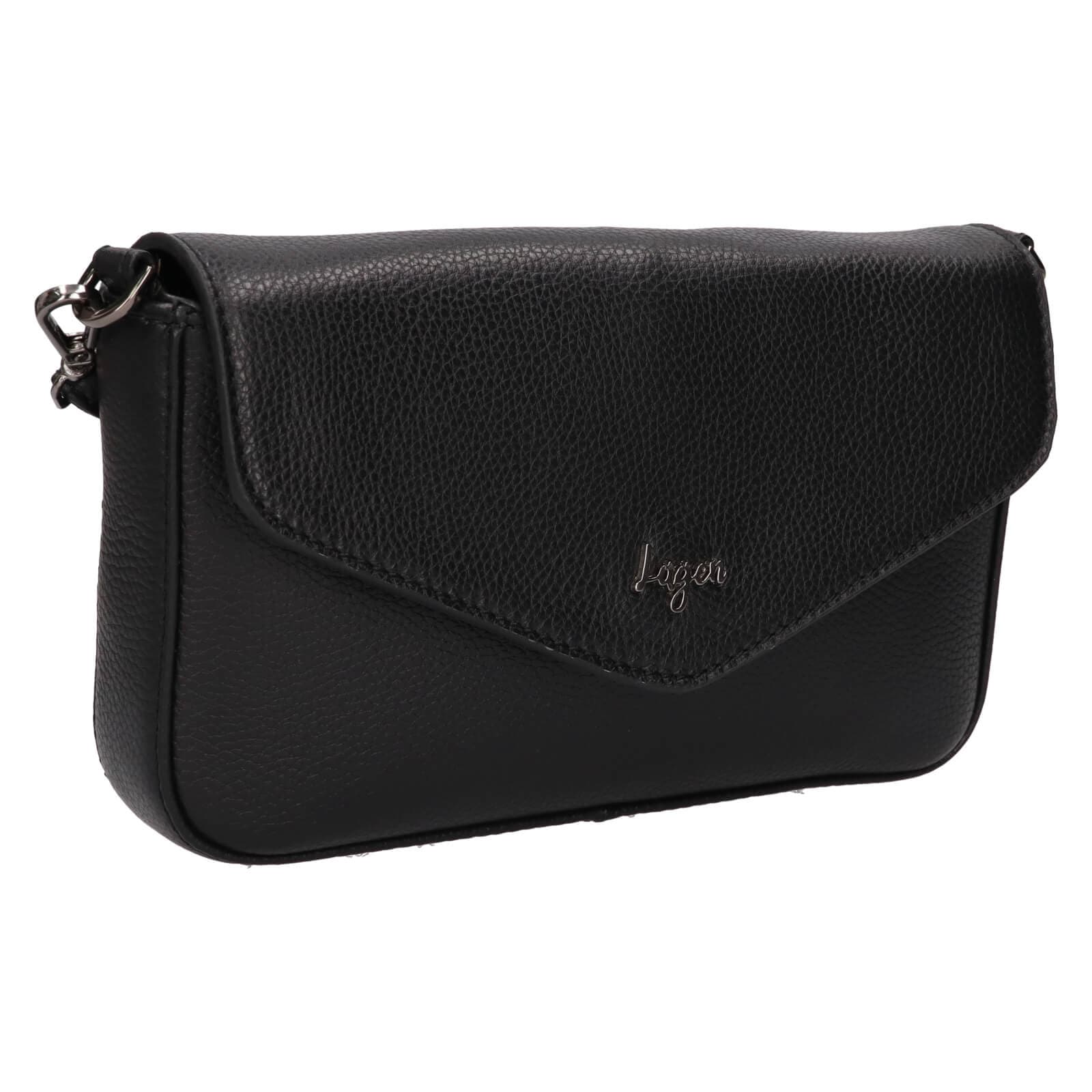 Kožená crossbody kabelka Lagen Rikke, černá 2