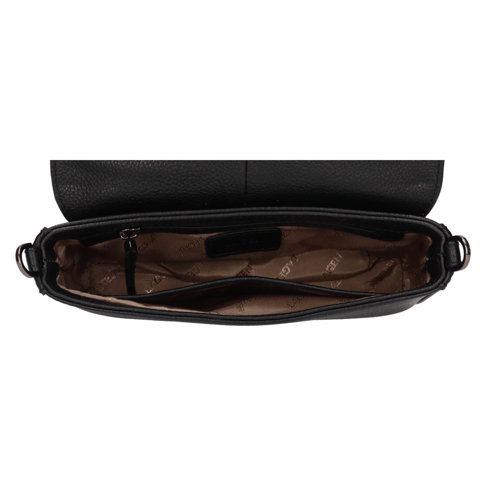 Kožená crossbody kabelka Lagen Rikke, černá 5