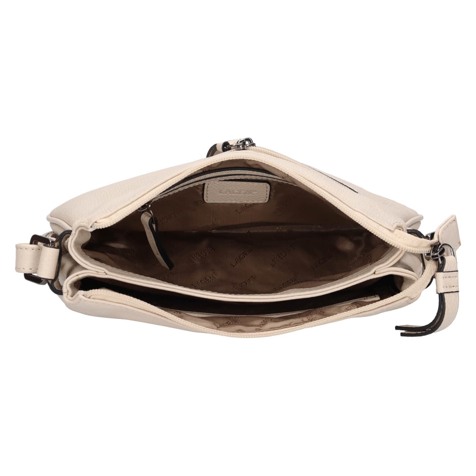Crossbody kabelka Lagen Tonje, krémová 5