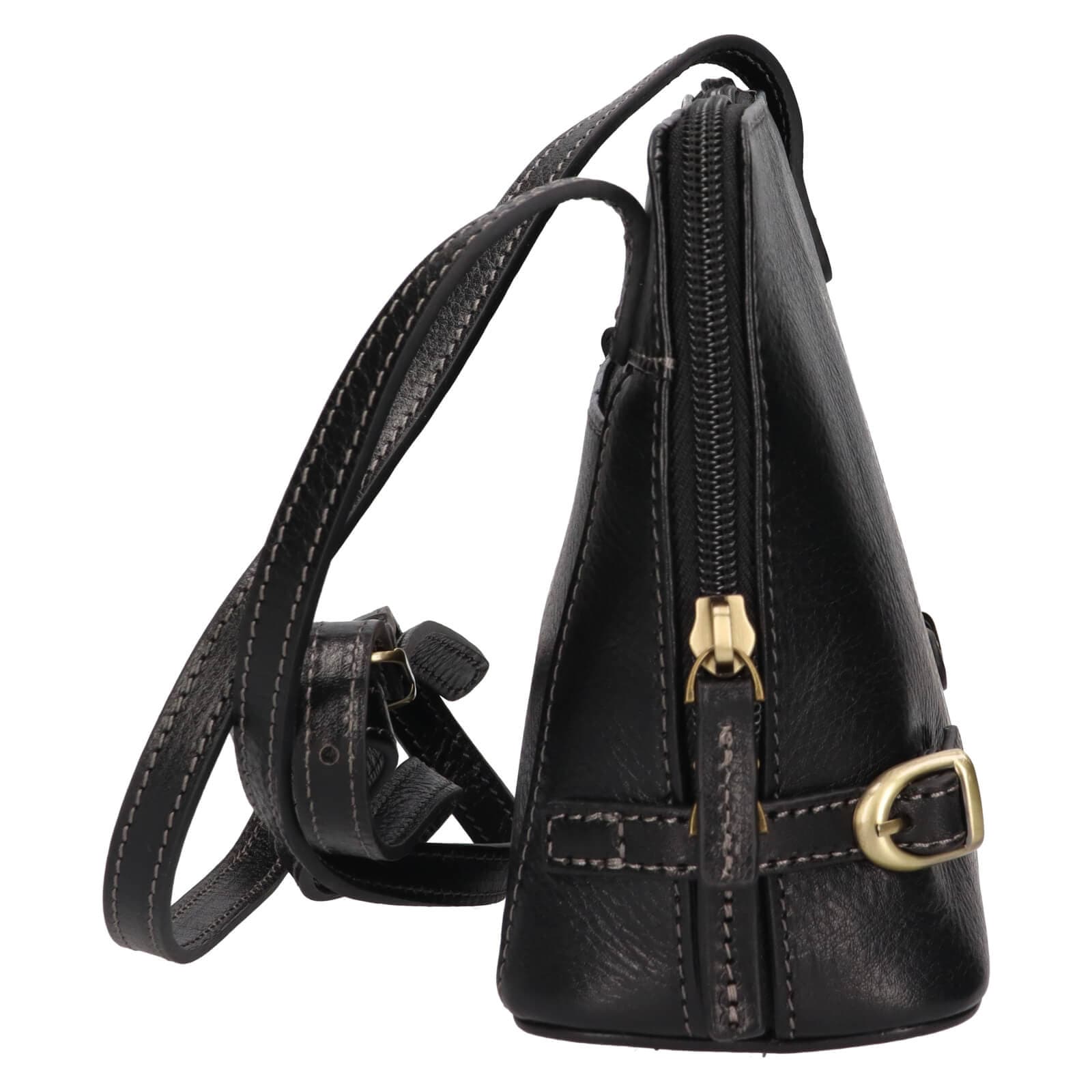 Kožená crossbody kabelka Katana Essi, černá 4
