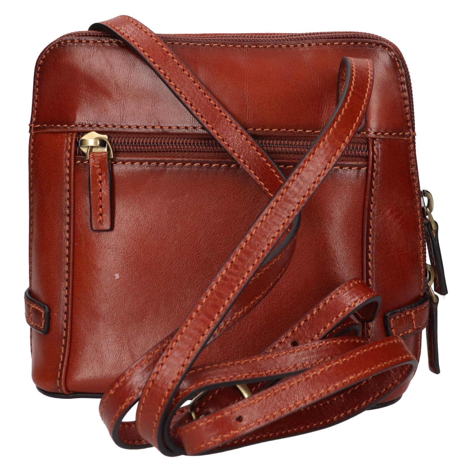 Kožená crossbody kabelka Katana Essi, hnědá 3