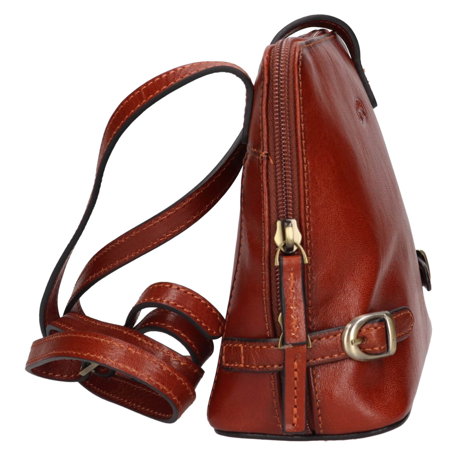 Kožená crossbody kabelka Katana Essi, hnědá 4