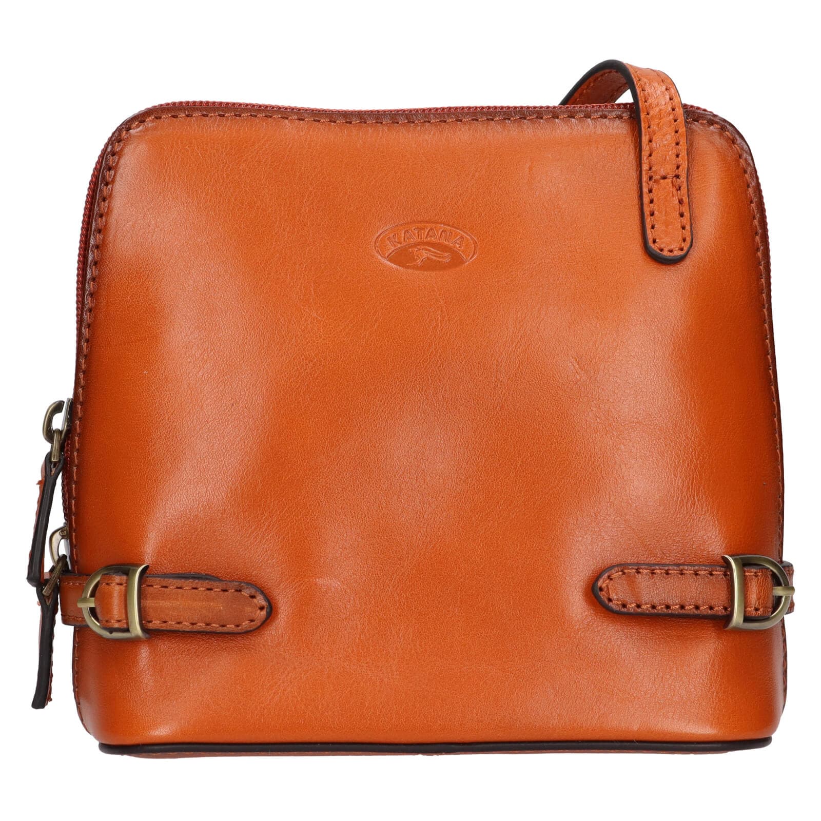 Kožená crossbody kabelka Katana Essi, hnědá