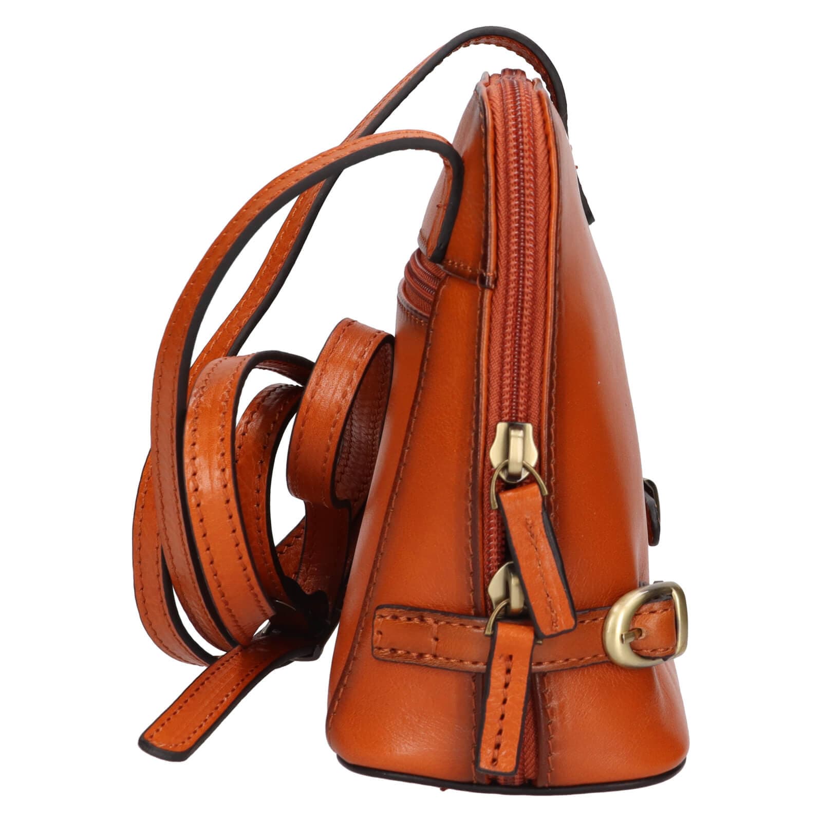 Kožená crossbody kabelka Katana Essi, hnědá 4