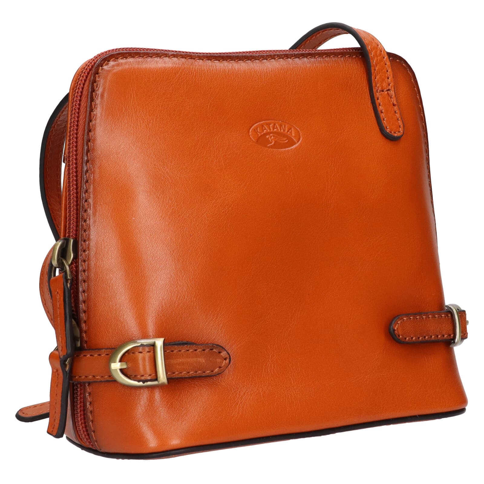 Kožená crossbody kabelka Katana Essi, hnědá 2
