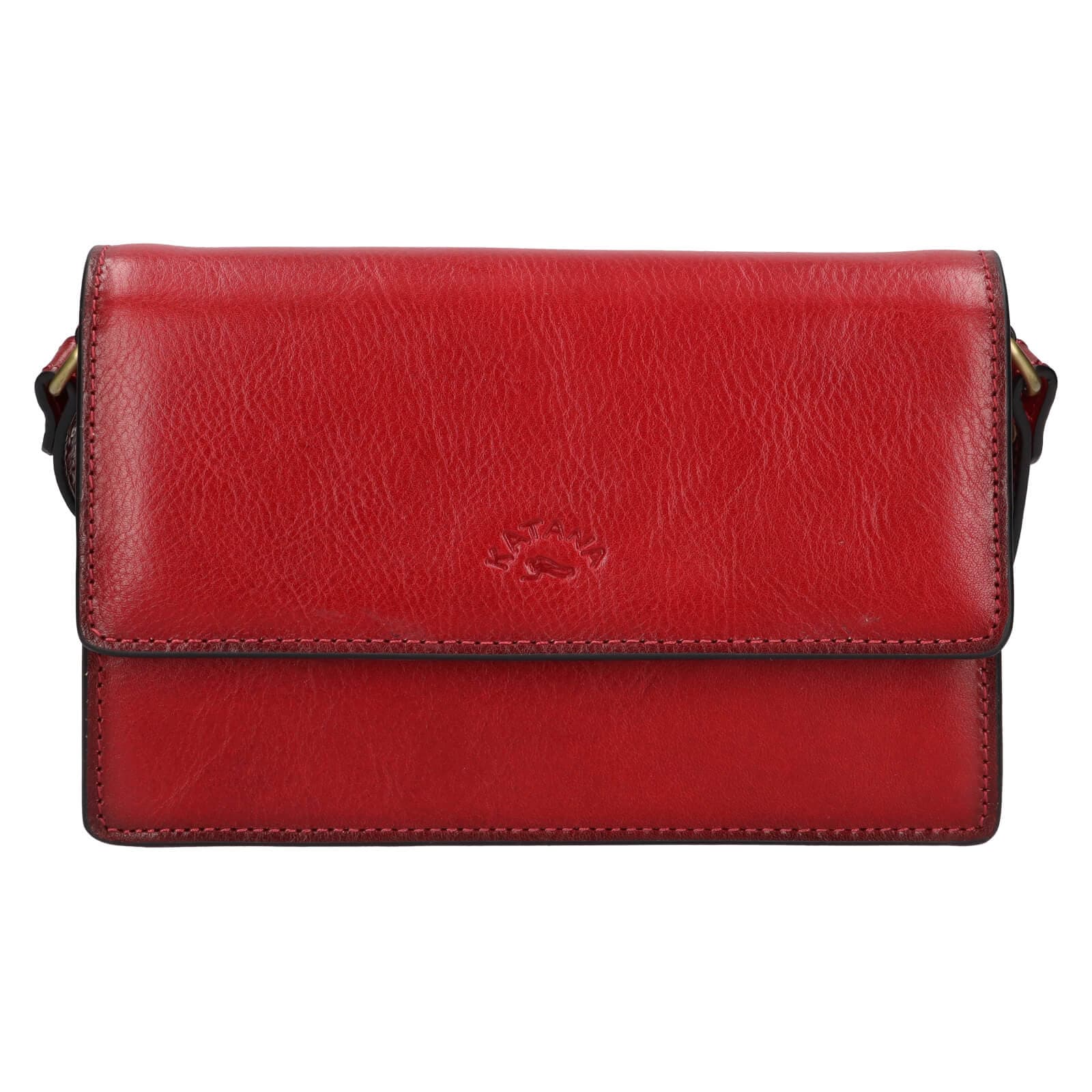 Kožená crossbody kabelka Katana Roosa, červená