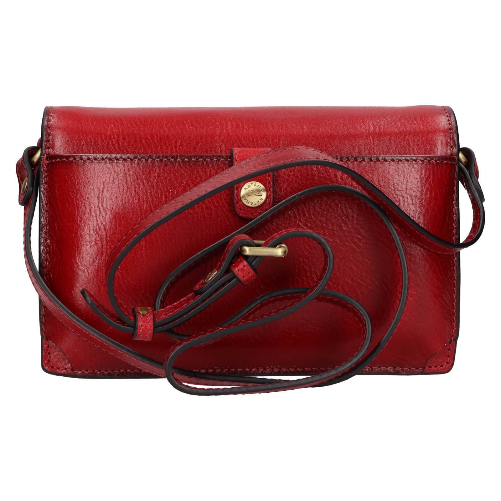 Kožená crossbody kabelka Katana Roosa, červená 3