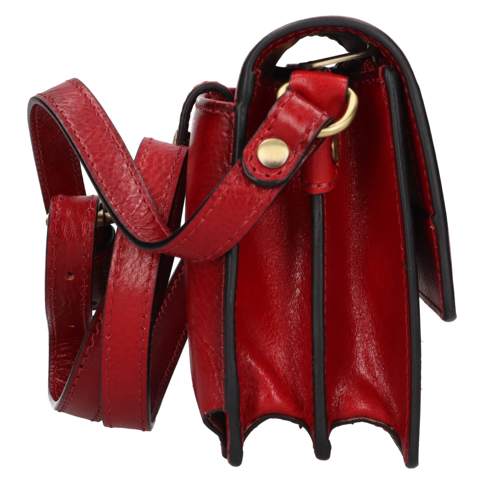 Kožená crossbody kabelka Katana Roosa, červená 4