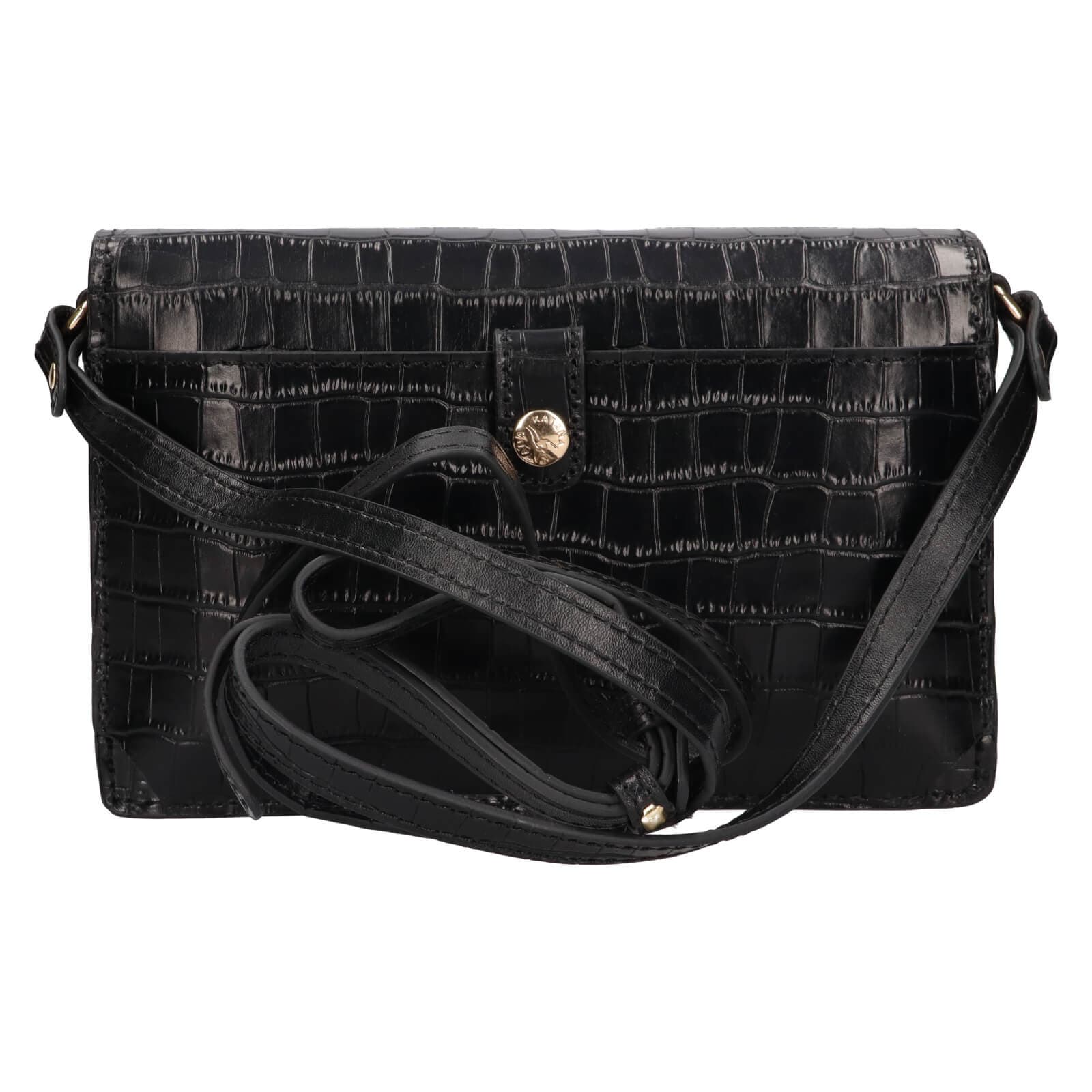 Kožená crossbody kabelka Katana Tinja, černá 3