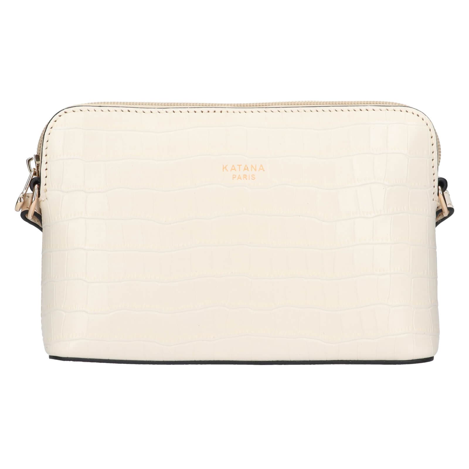 Kožená crossbody kabelka Katana Sini, krémová 2