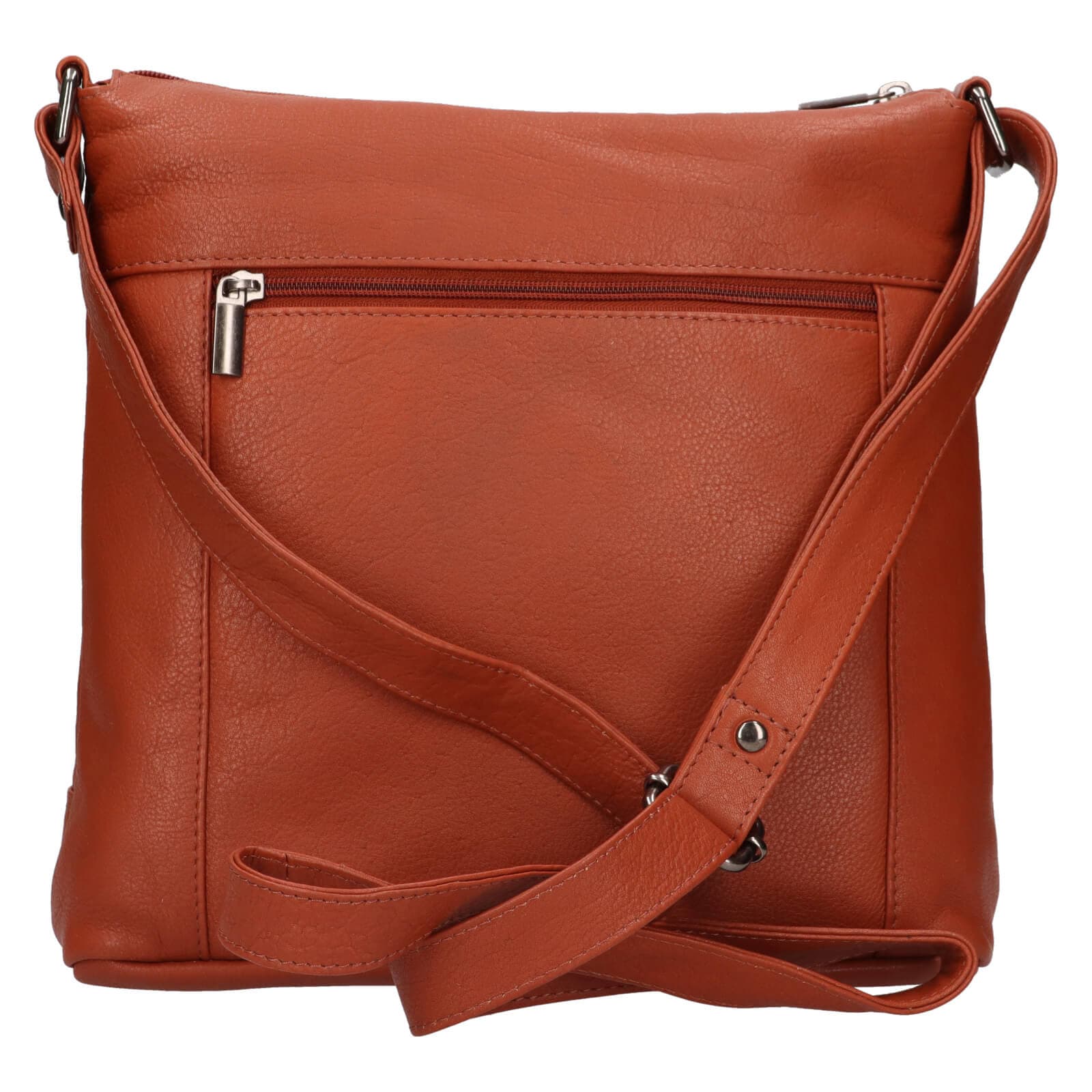 Kožená crossbody kabelka Justified Magda, hnědá 3