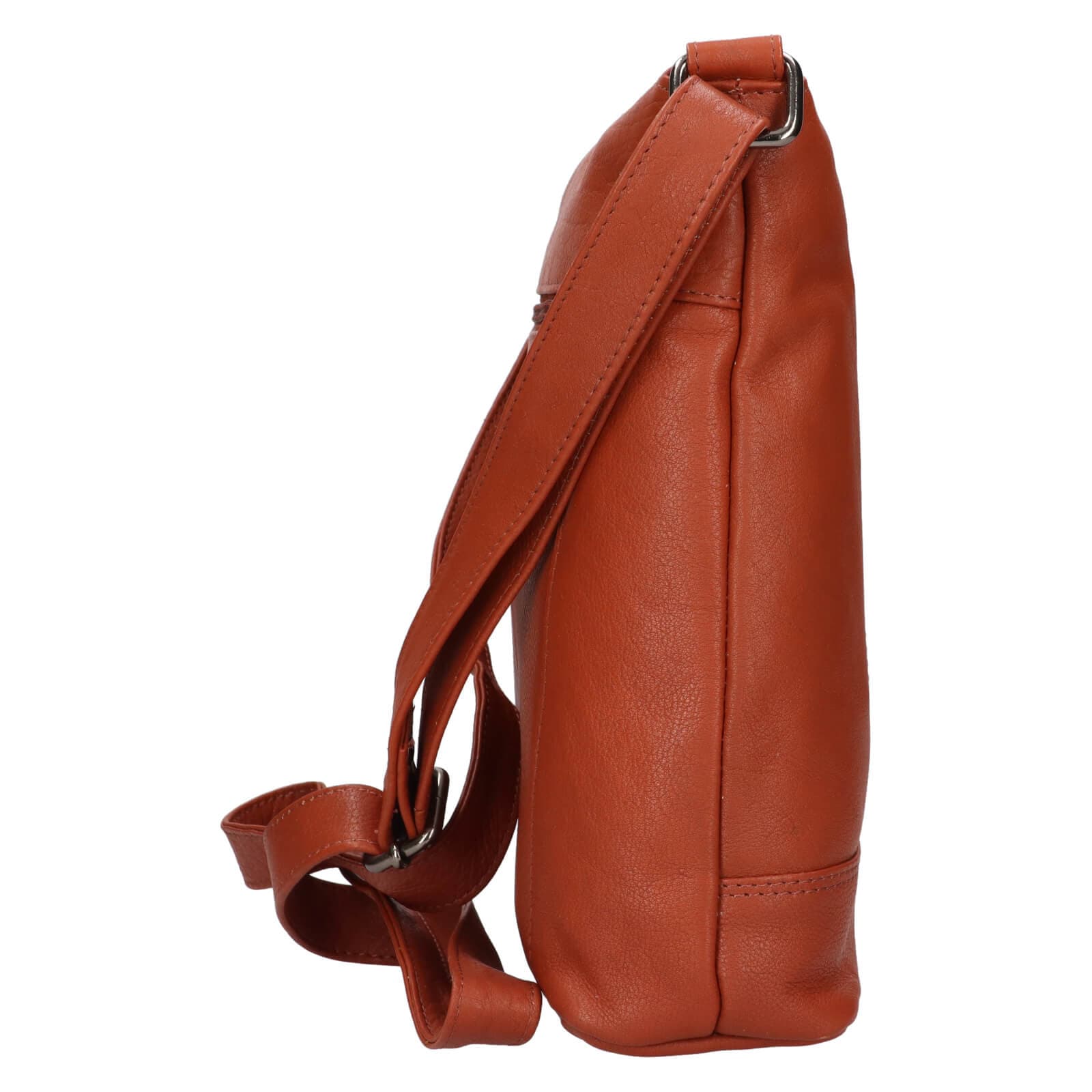 Kožená crossbody kabelka Justified Magda, hnědá 4