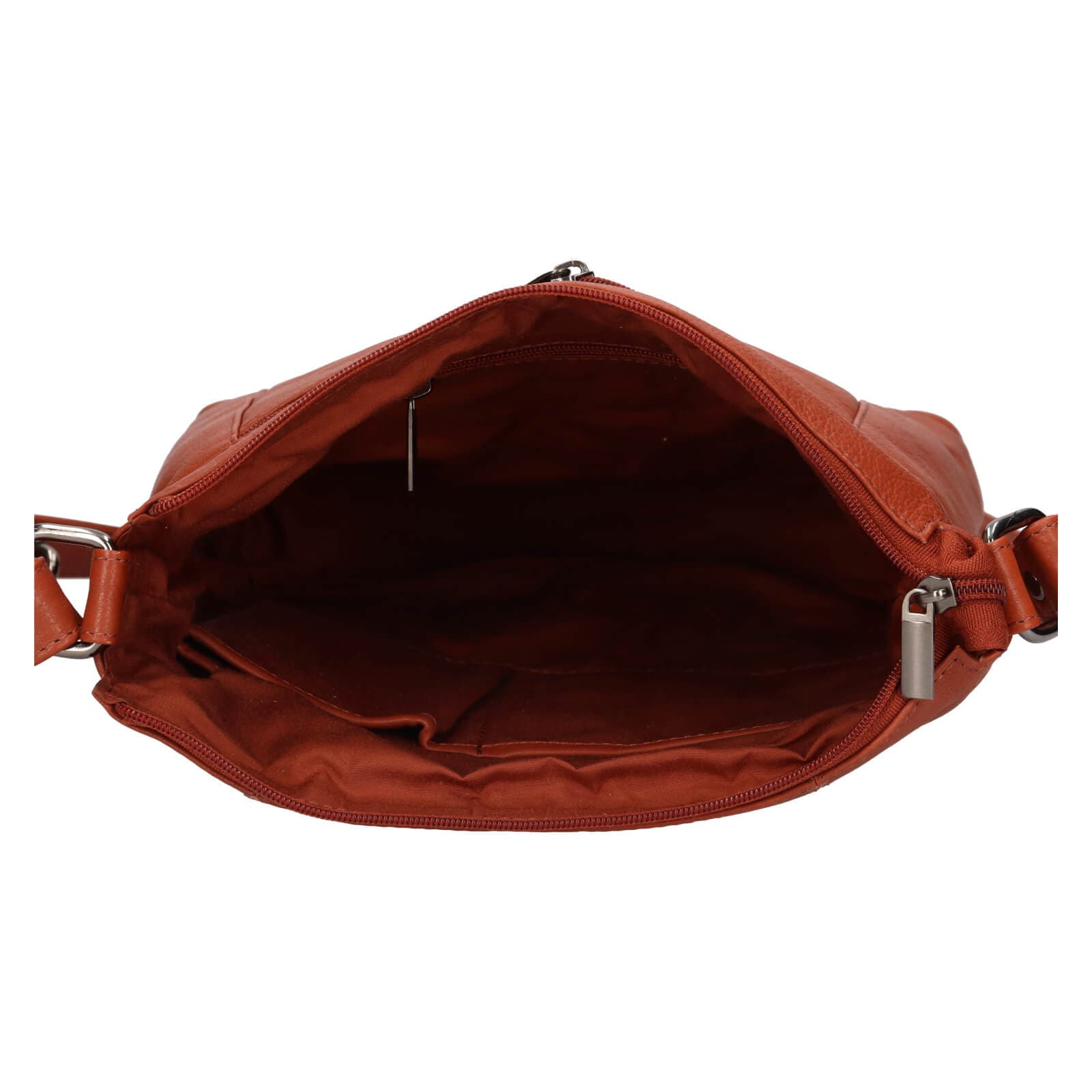 Kožená crossbody kabelka Justified Magda, hnědá 5