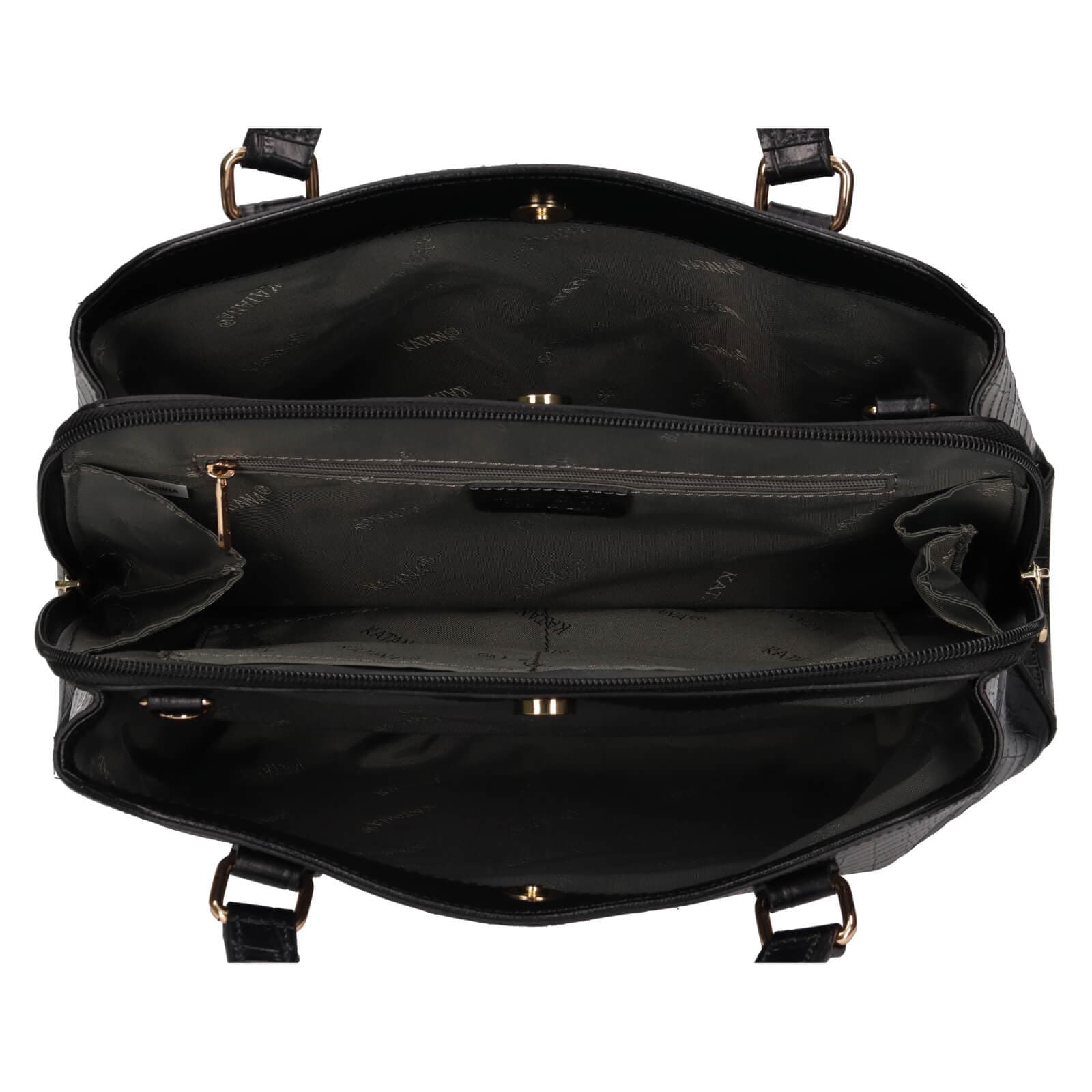 Elegantní kožená kabelka Katana Tióna, černá 5