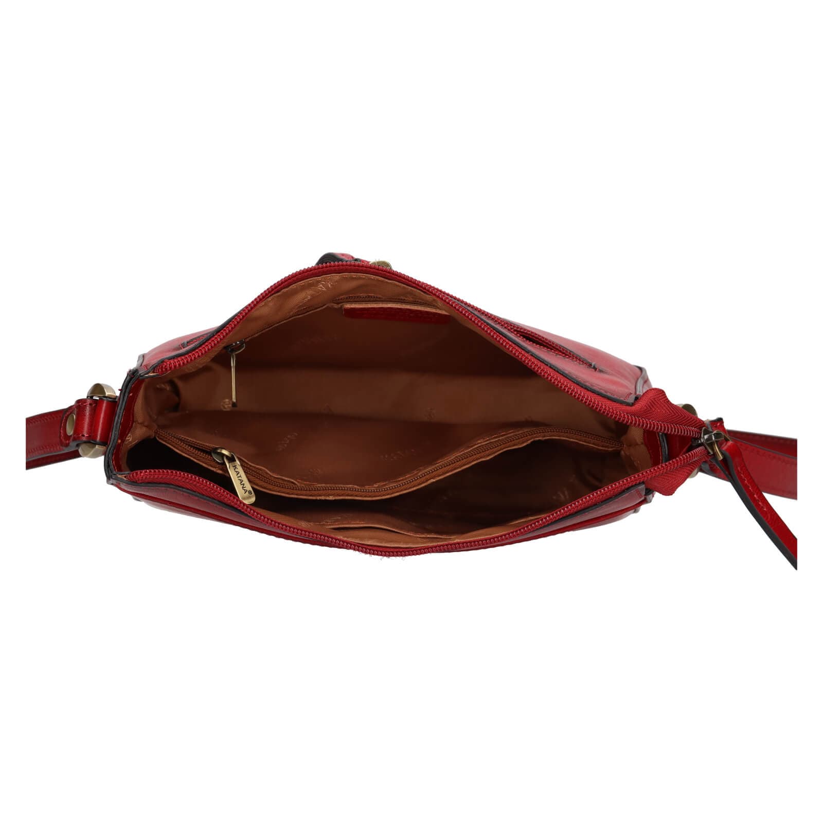Kožená crossbody kabelka Katana Mealla, červená 5