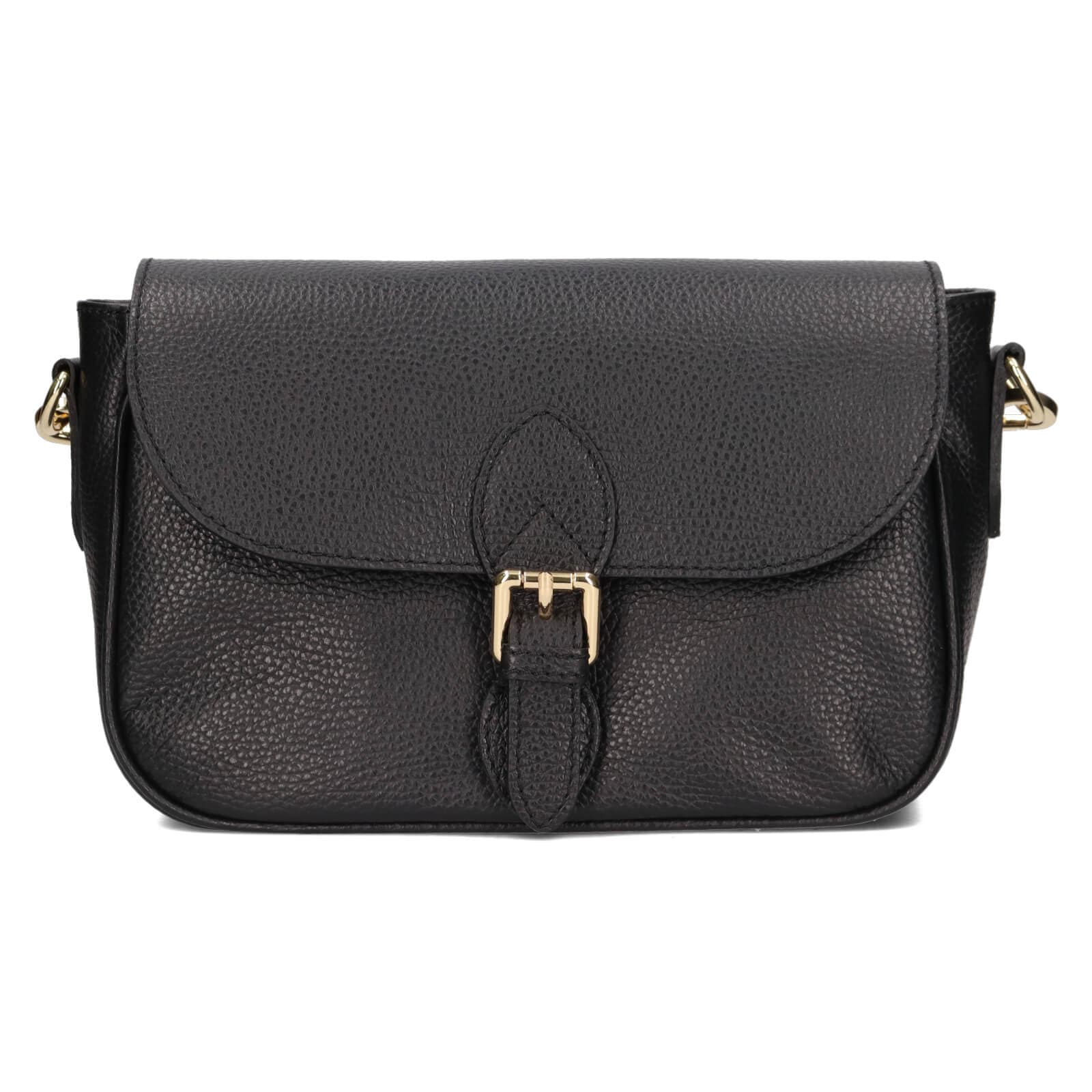 Kožená crossbody kabelka Italia Melanis, černá 2