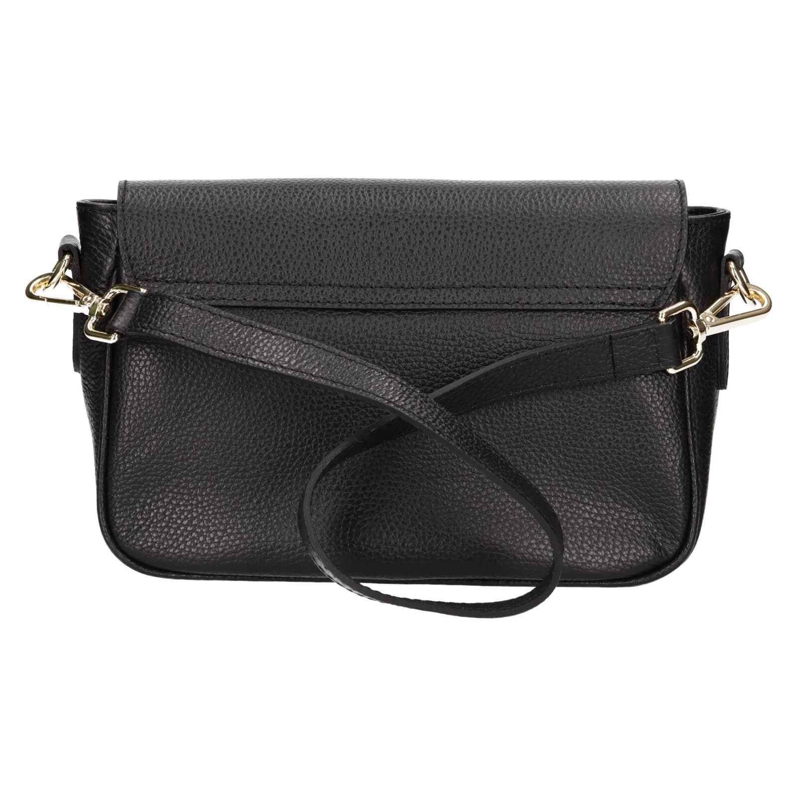 Kožená crossbody kabelka Italia Melanis, černá 4
