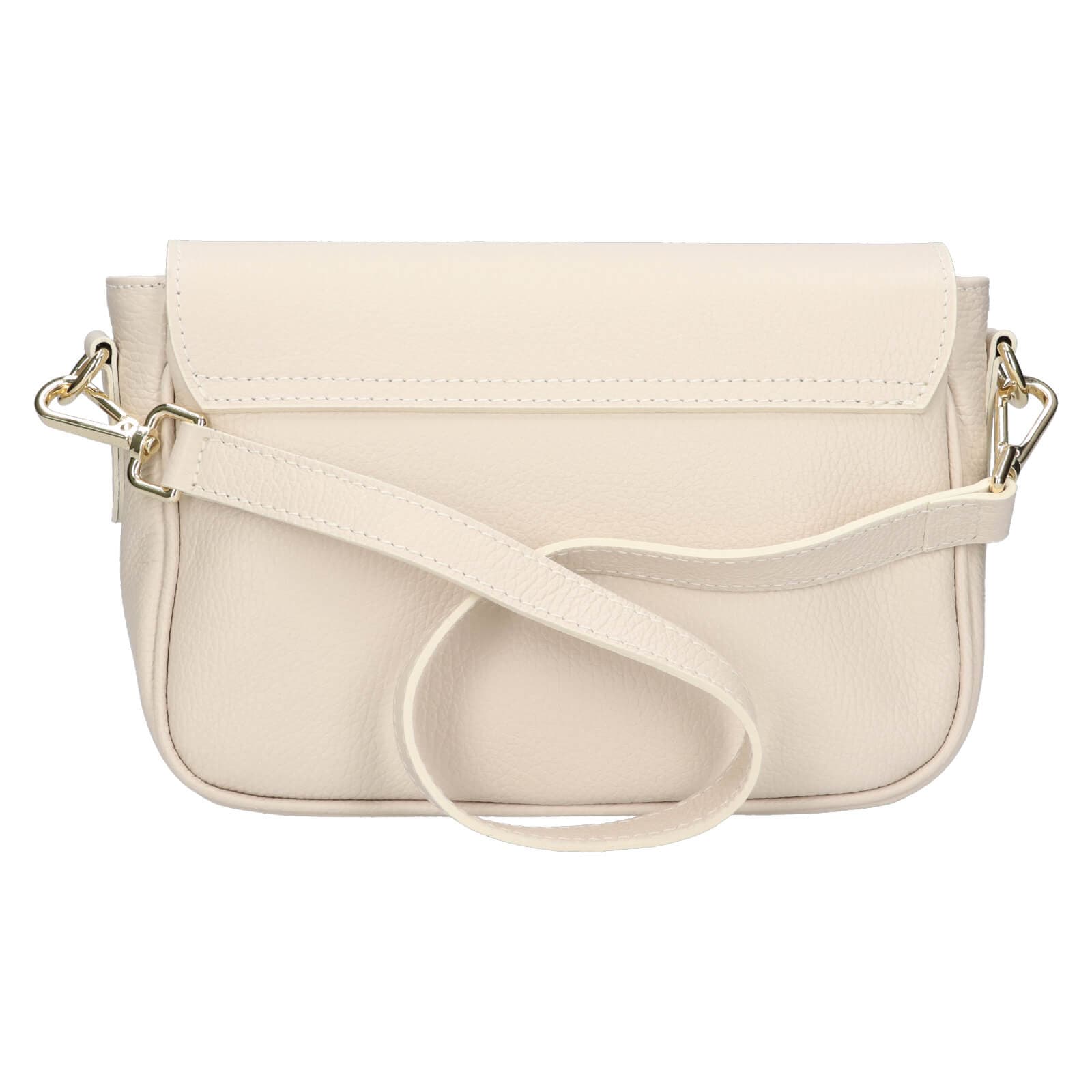 Kožená crossbody kabelka Italia Melanis, krémová 3