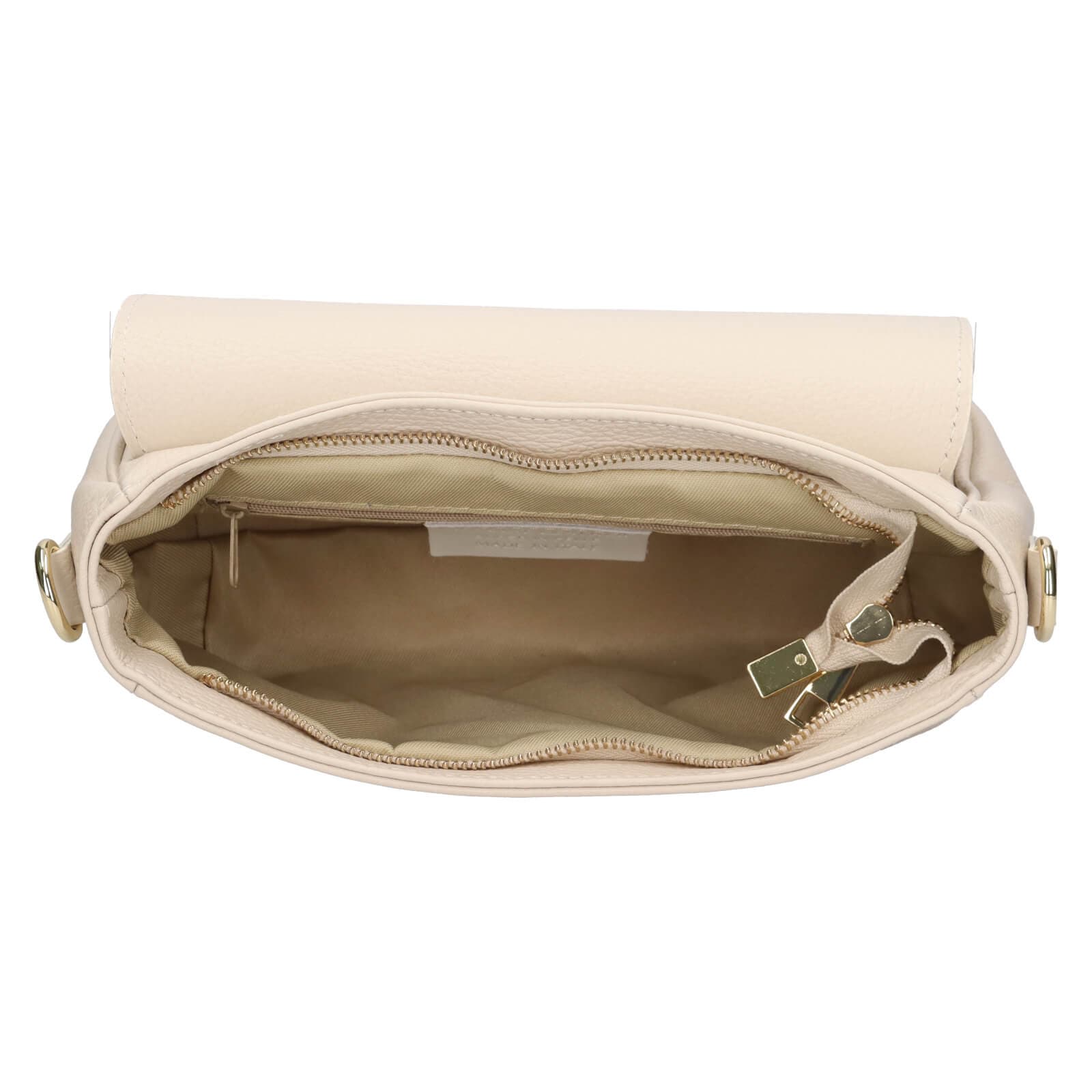 Kožená crossbody kabelka Italia Melanis, krémová 5