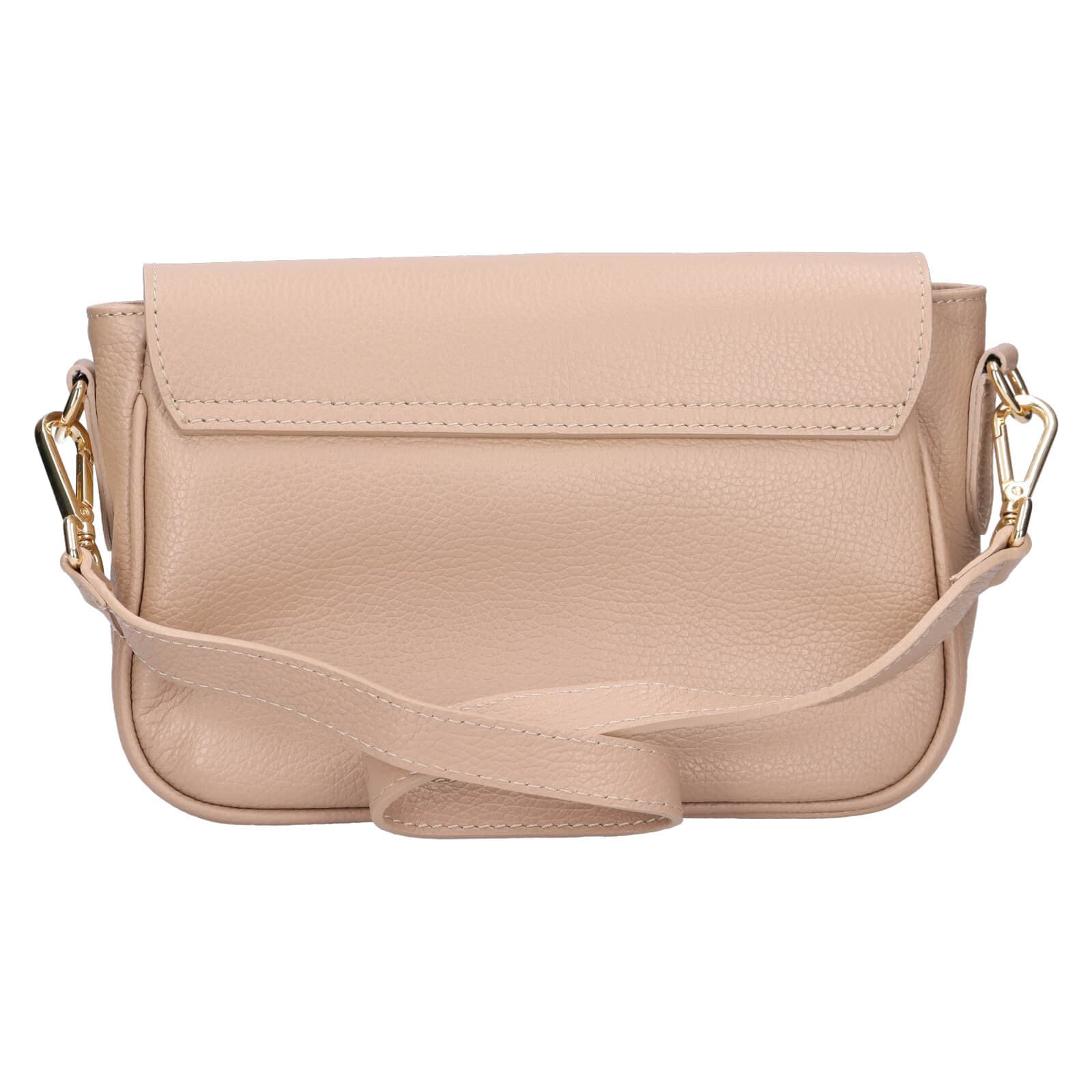 Kožená crossbody kabelka Italia Melanis, béžová 3