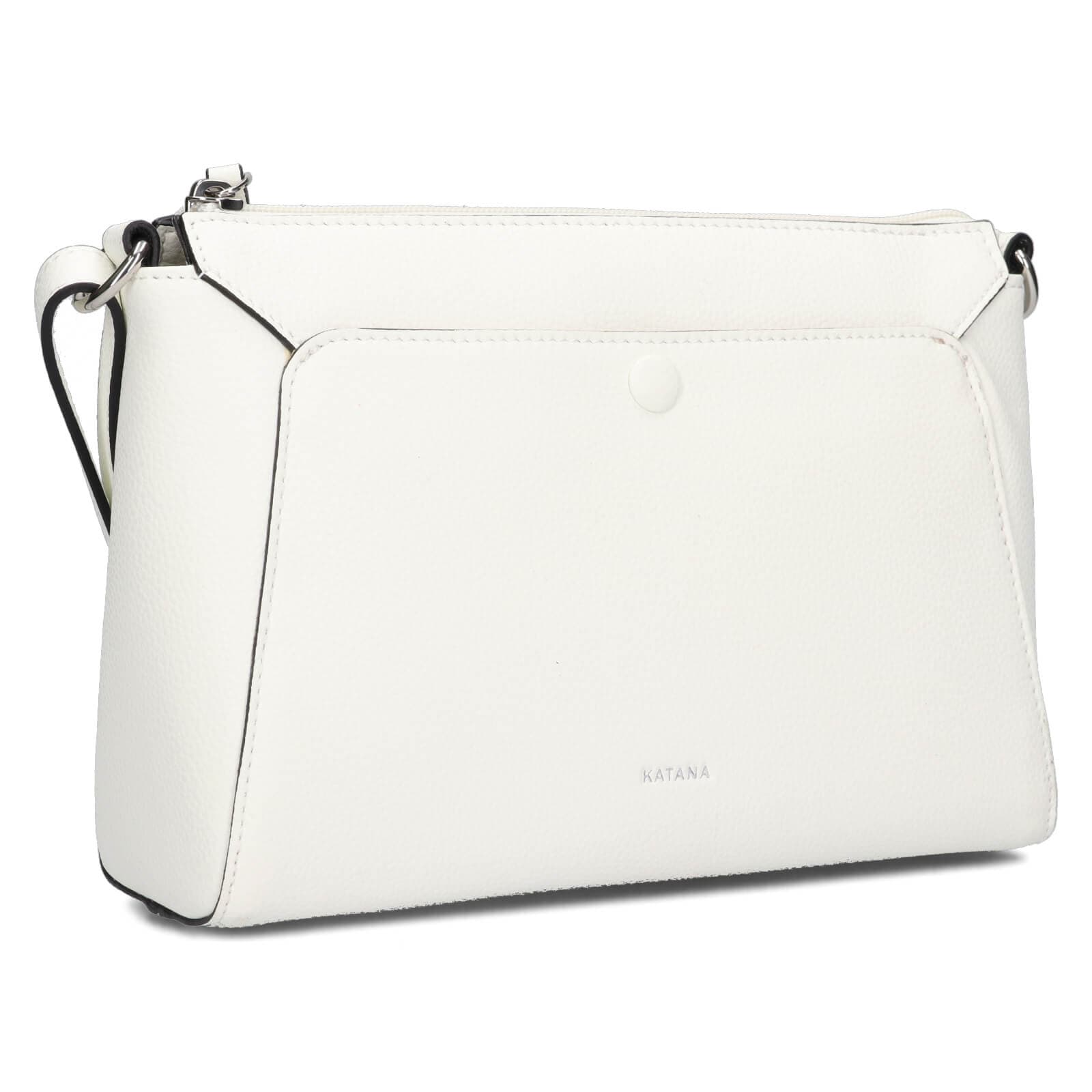 Kožená crossbody kabelka Katana Alizeé, bílá 2