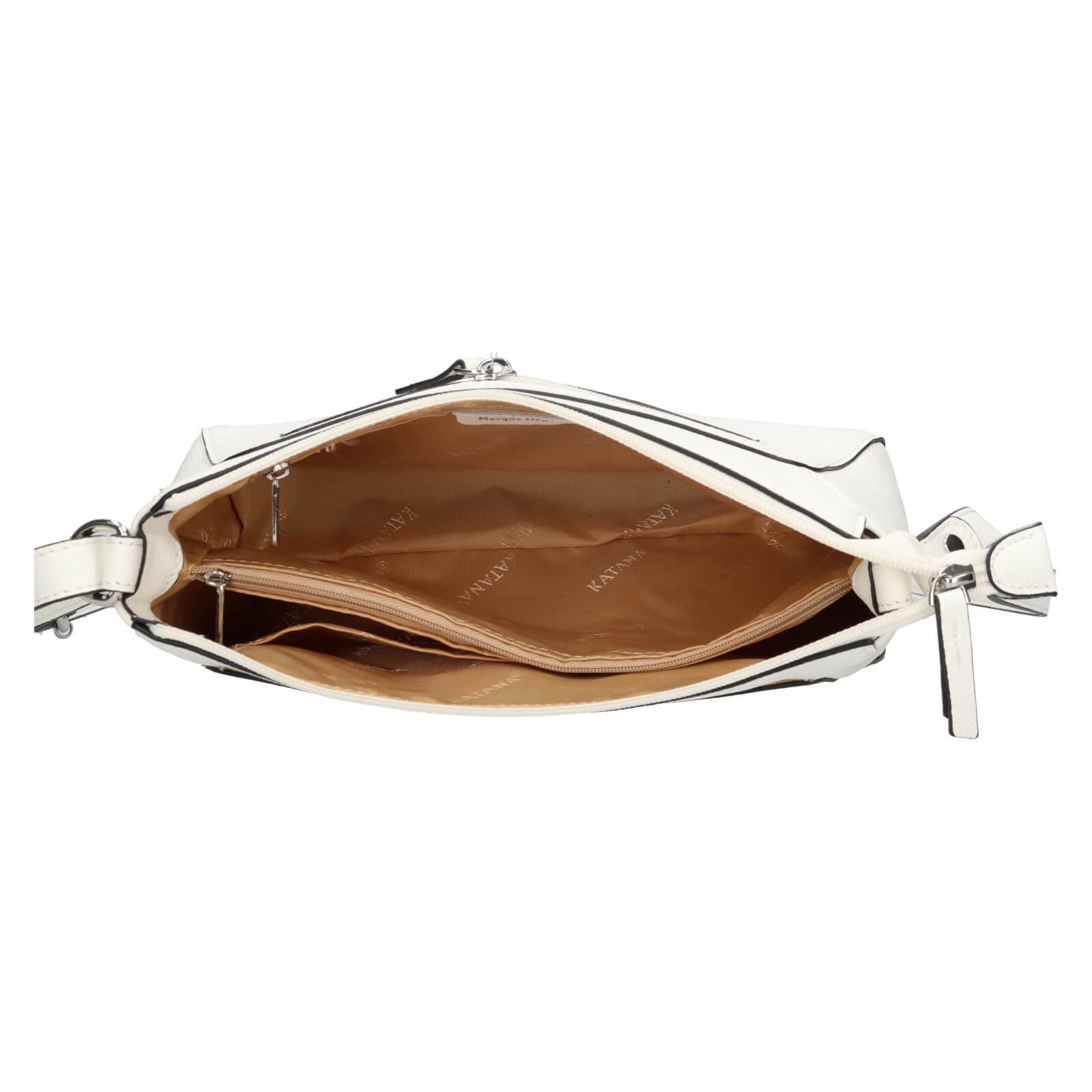 Kožená crossbody kabelka Katana Alizeé, bílá 5